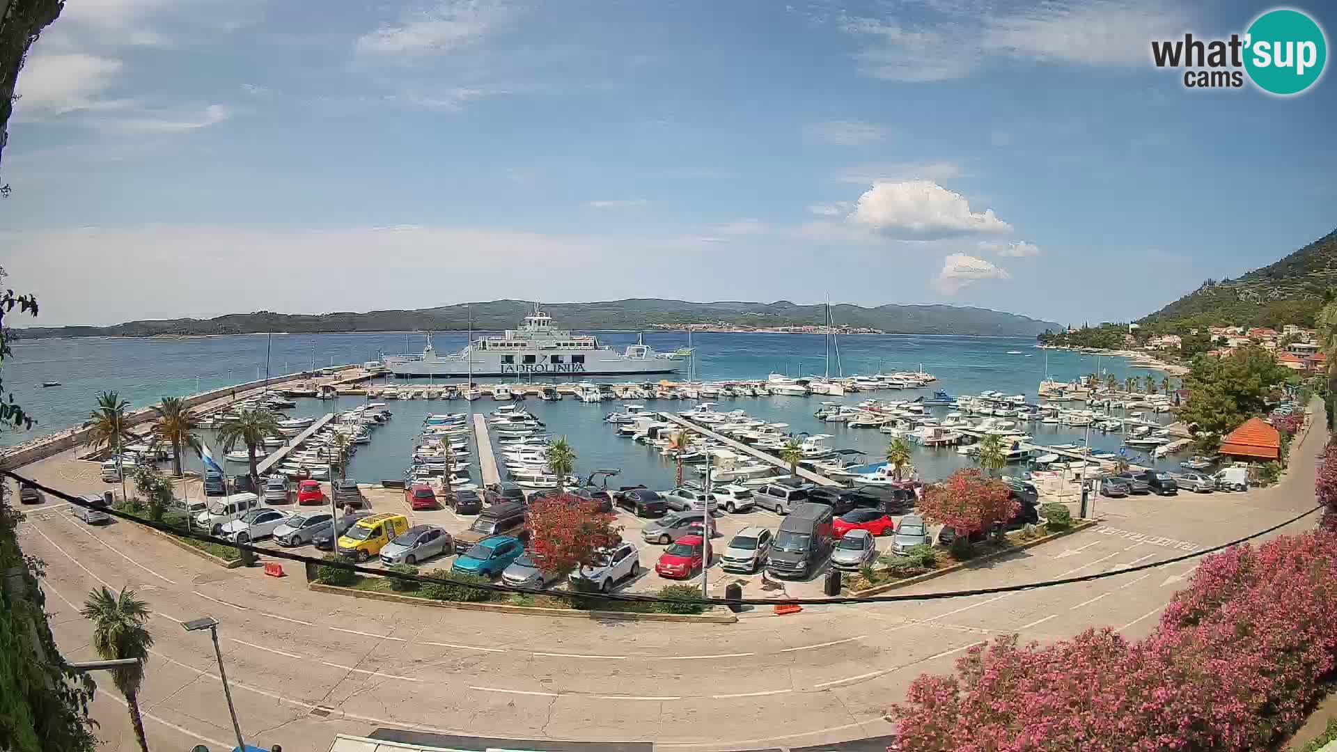 Webcam Orebić Riva – Ferry to Korčula Live