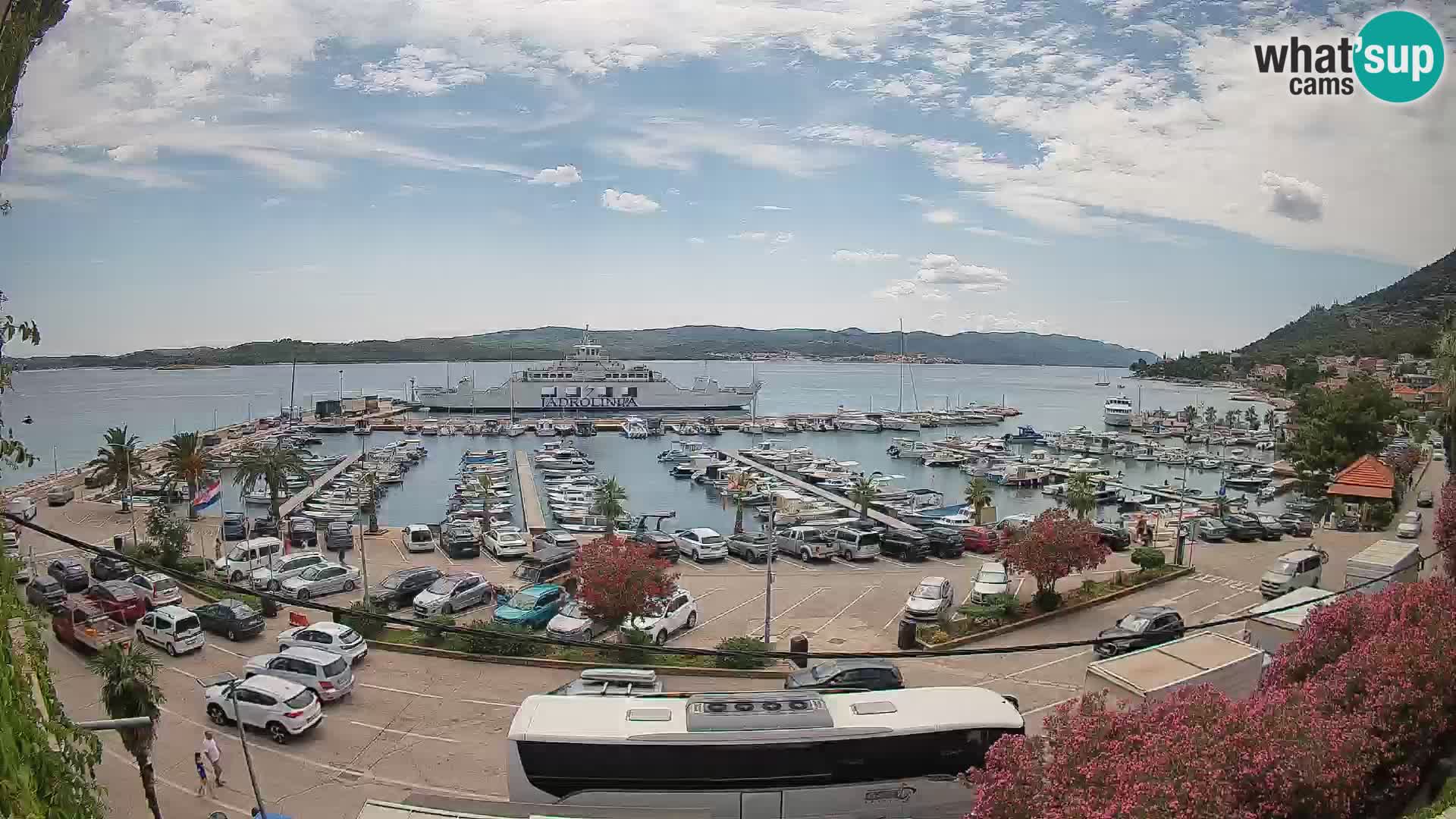 Webcam Orebić Riva – Ferry a Korčula en vivo