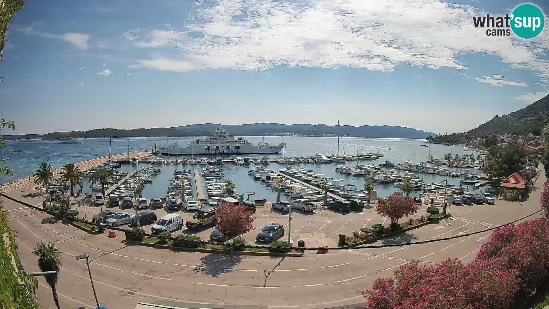 Webcam Orebić Riva – Ferry a Korčula en vivo