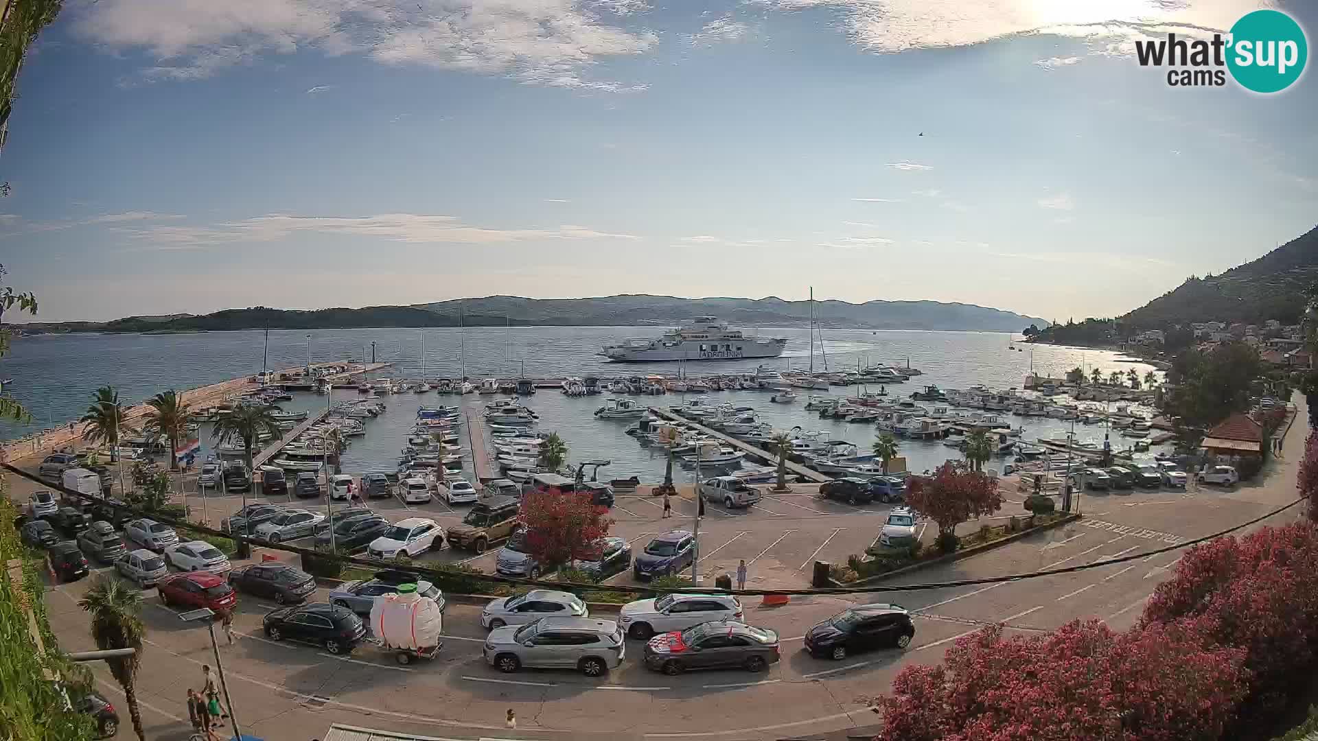 Webcam Orebić Uferpromenade – Fähre nach Korčula Live
