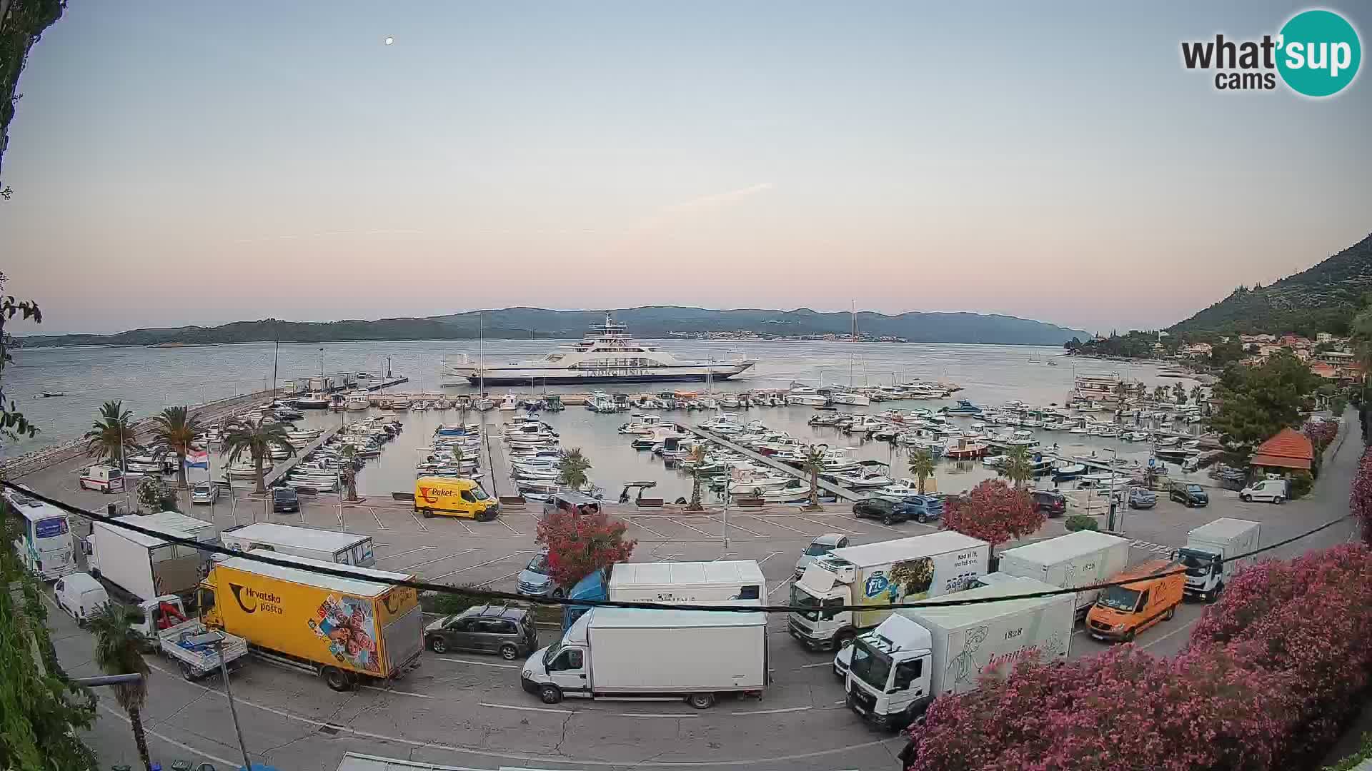 Webcam Orebić Riva – Ferry a Korčula en vivo