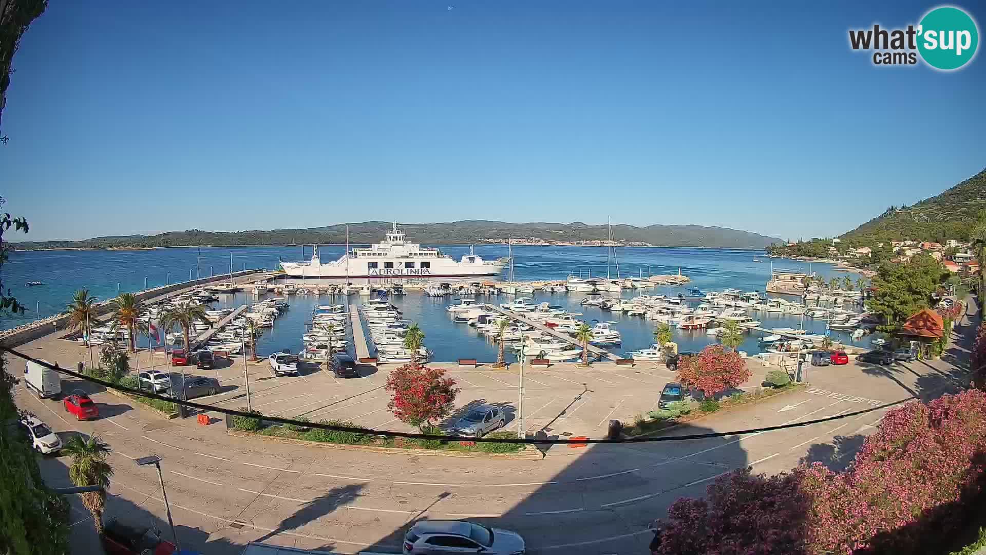 Webcam Orebić Riva – Ferry to Korčula Live