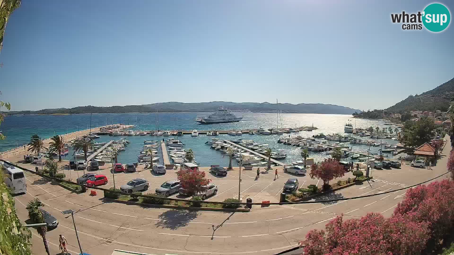 Webcam Orebić Riva – Ferry a Korčula en vivo