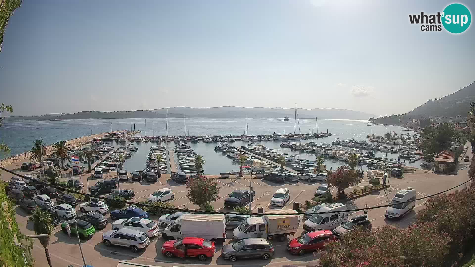 Spletna kamera Orebić Riva – Trajekt za Korčulo v živo