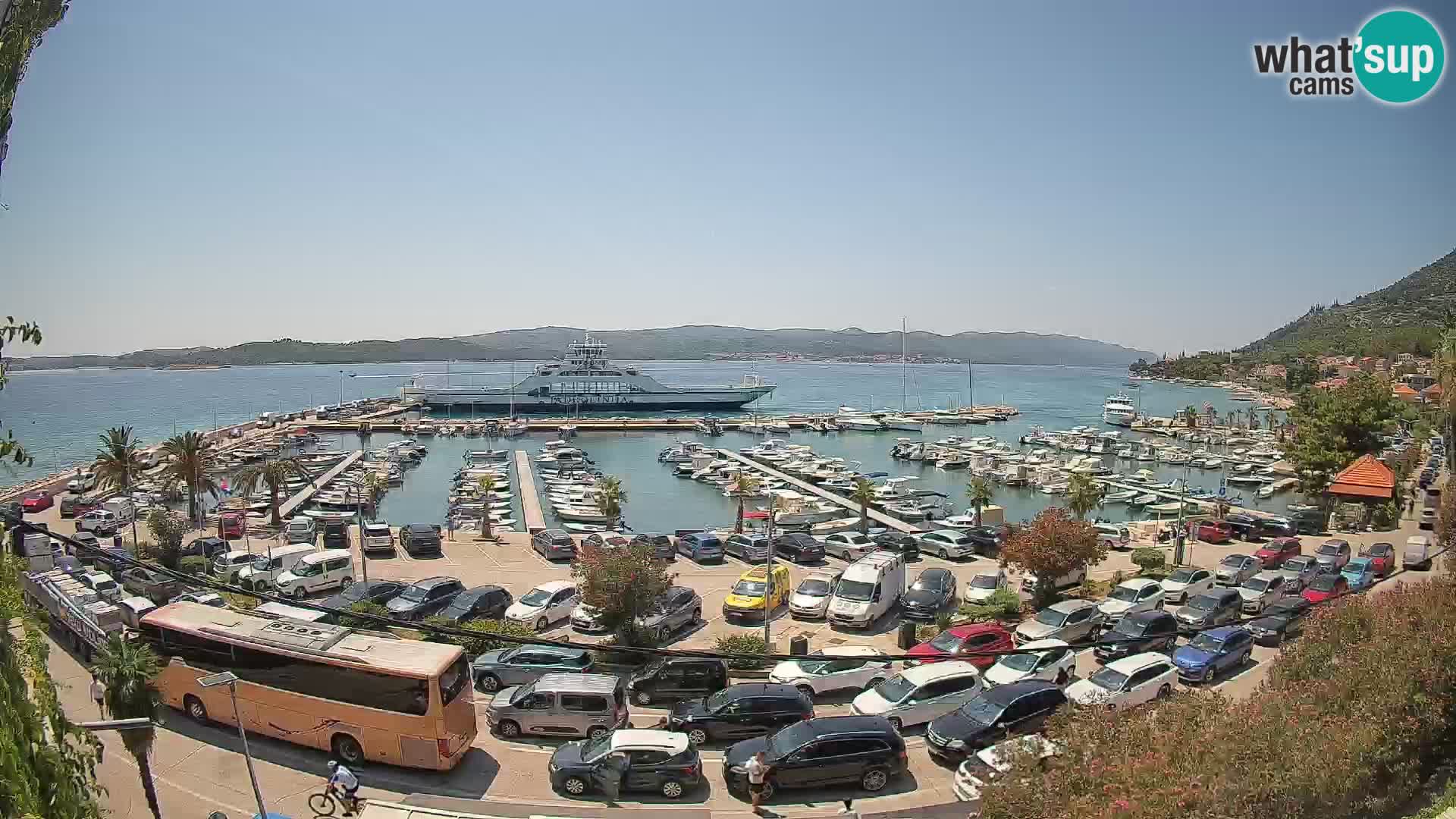 Webcam Orebić Riva – Ferry to Korčula Live