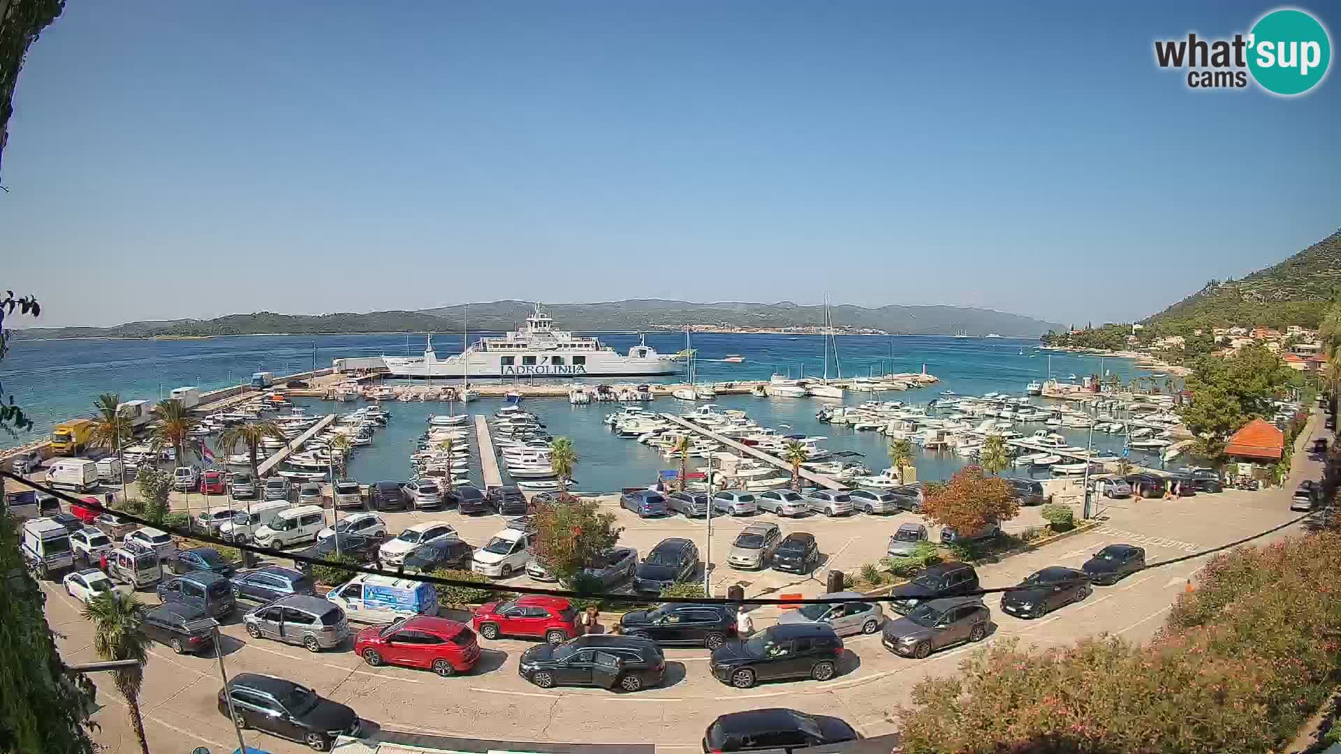 Webcam Orebić Uferpromenade – Fähre nach Korčula Live