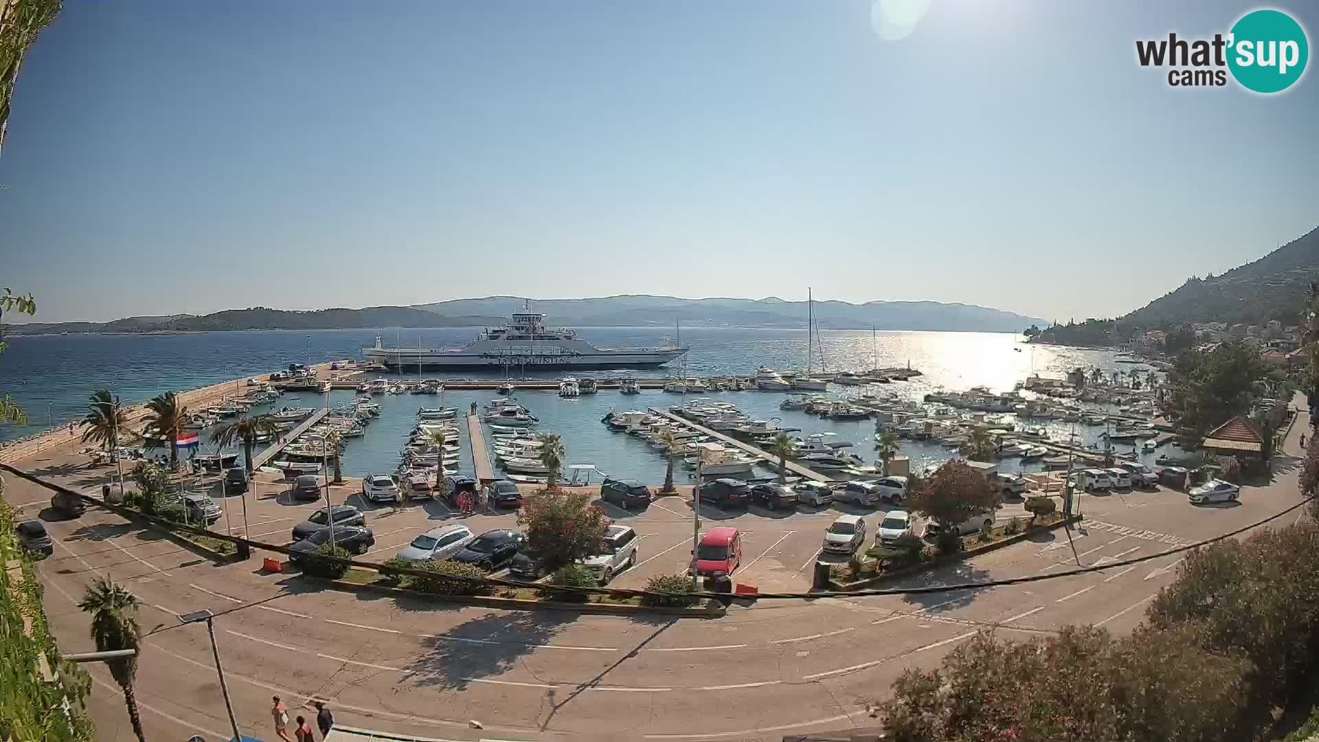 Webcam Orebić Riva – Ferry vers Korčula en direct