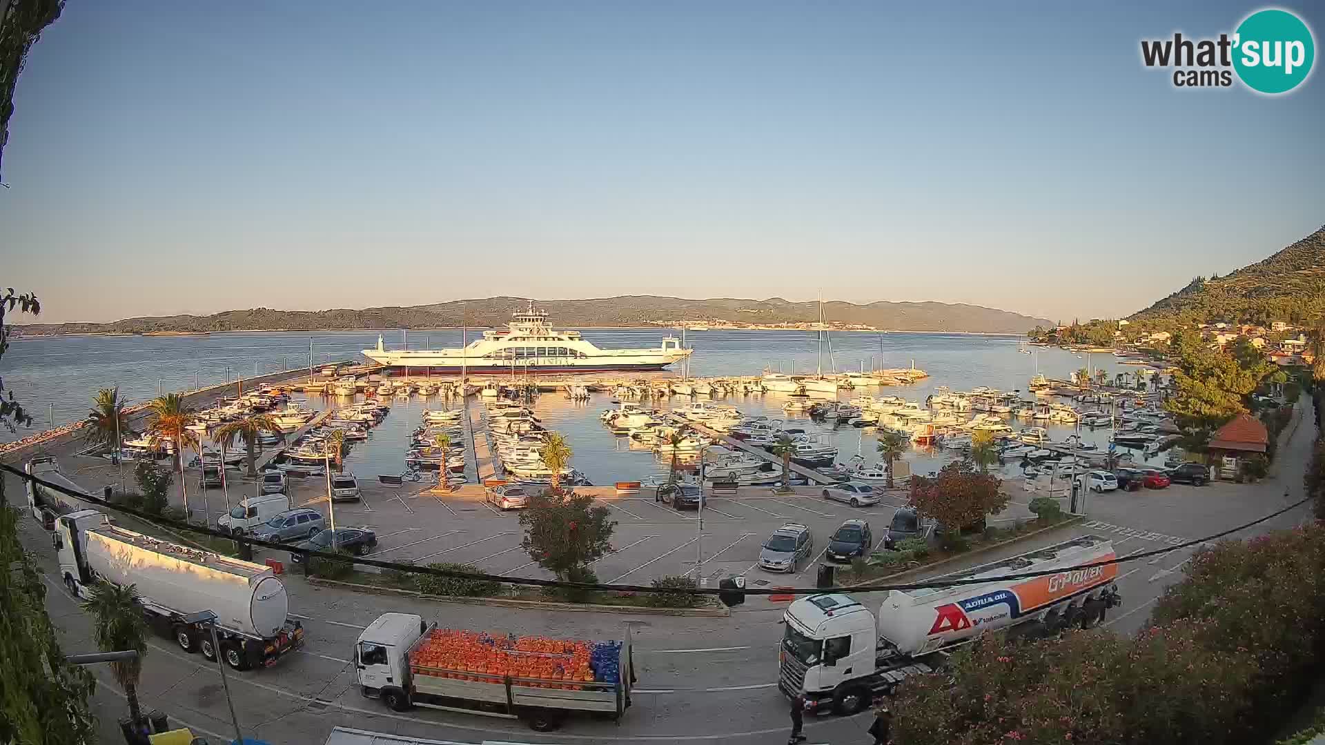 Webcam Orebić Riva – Ferry a Korčula en vivo