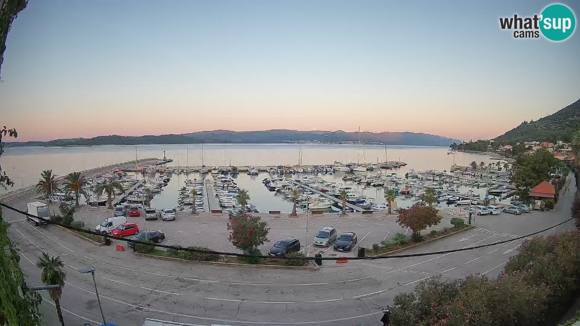 Webcam Orebić Uferpromenade – Fähre nach Korčula Live