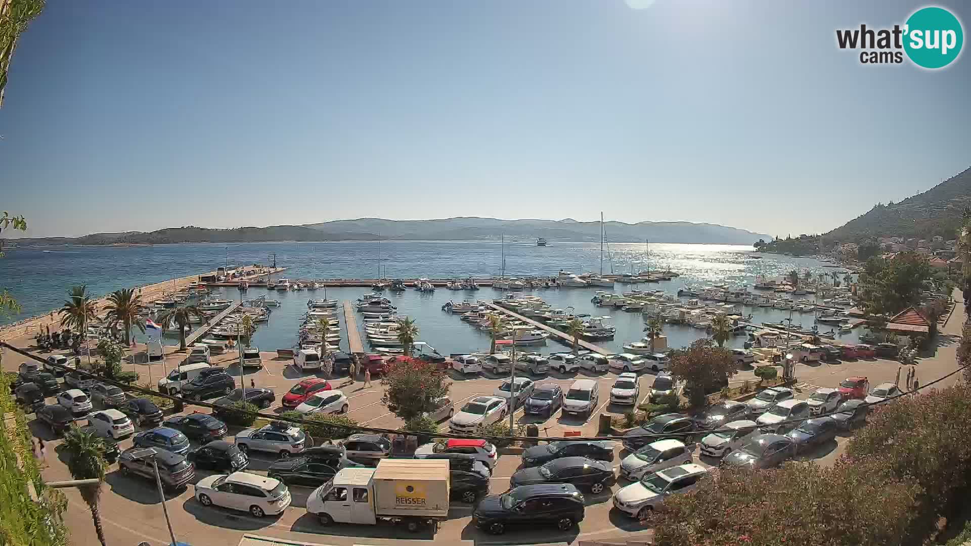 Spletna kamera Orebić Riva – Trajekt za Korčulo v živo