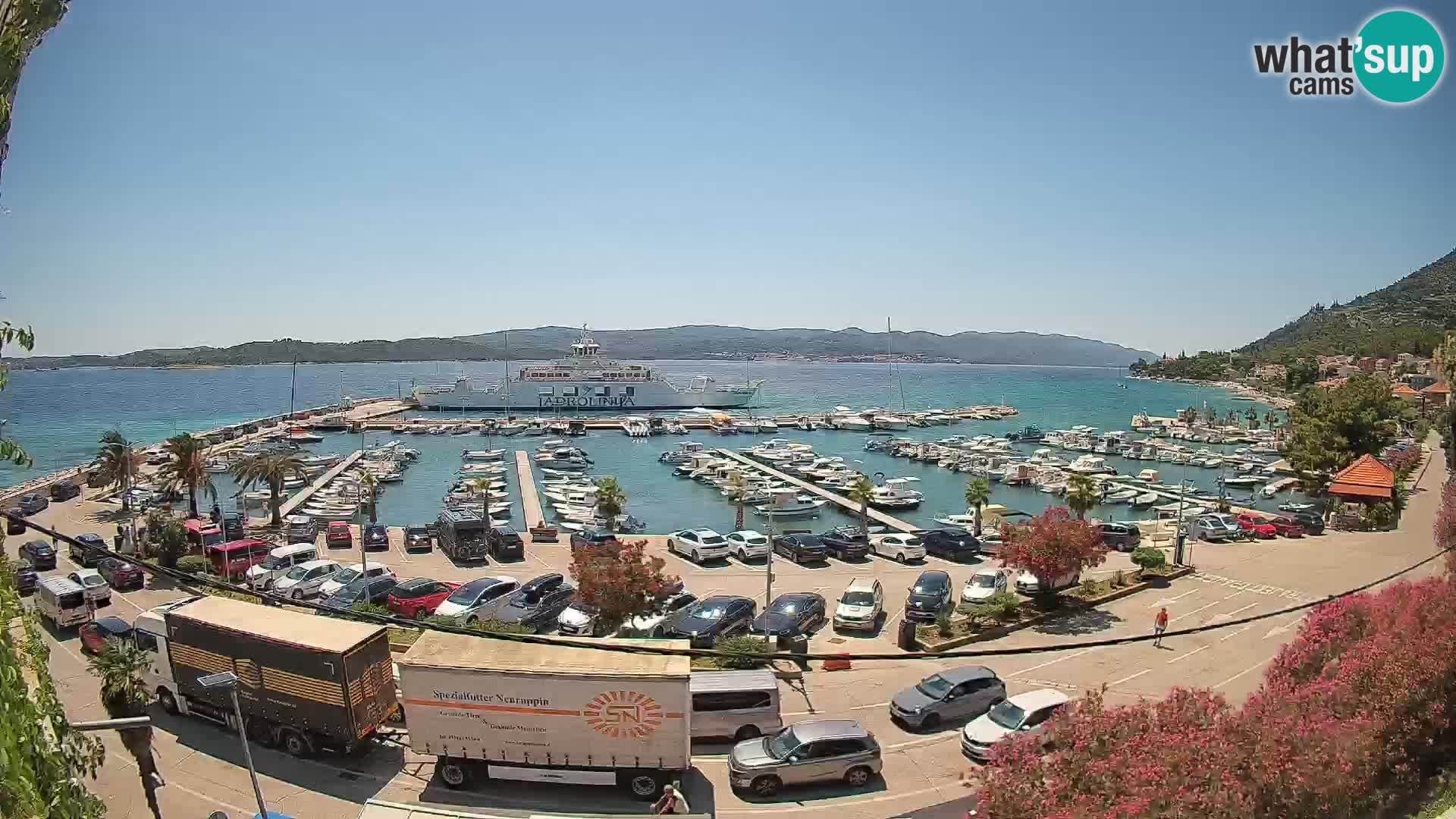 Webcam Orebić Riva – Ferry a Korčula en vivo