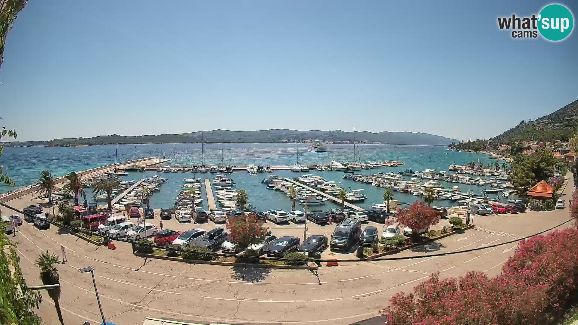 Web kamera Orebić Riva – Trajekt za Korčulu uživo