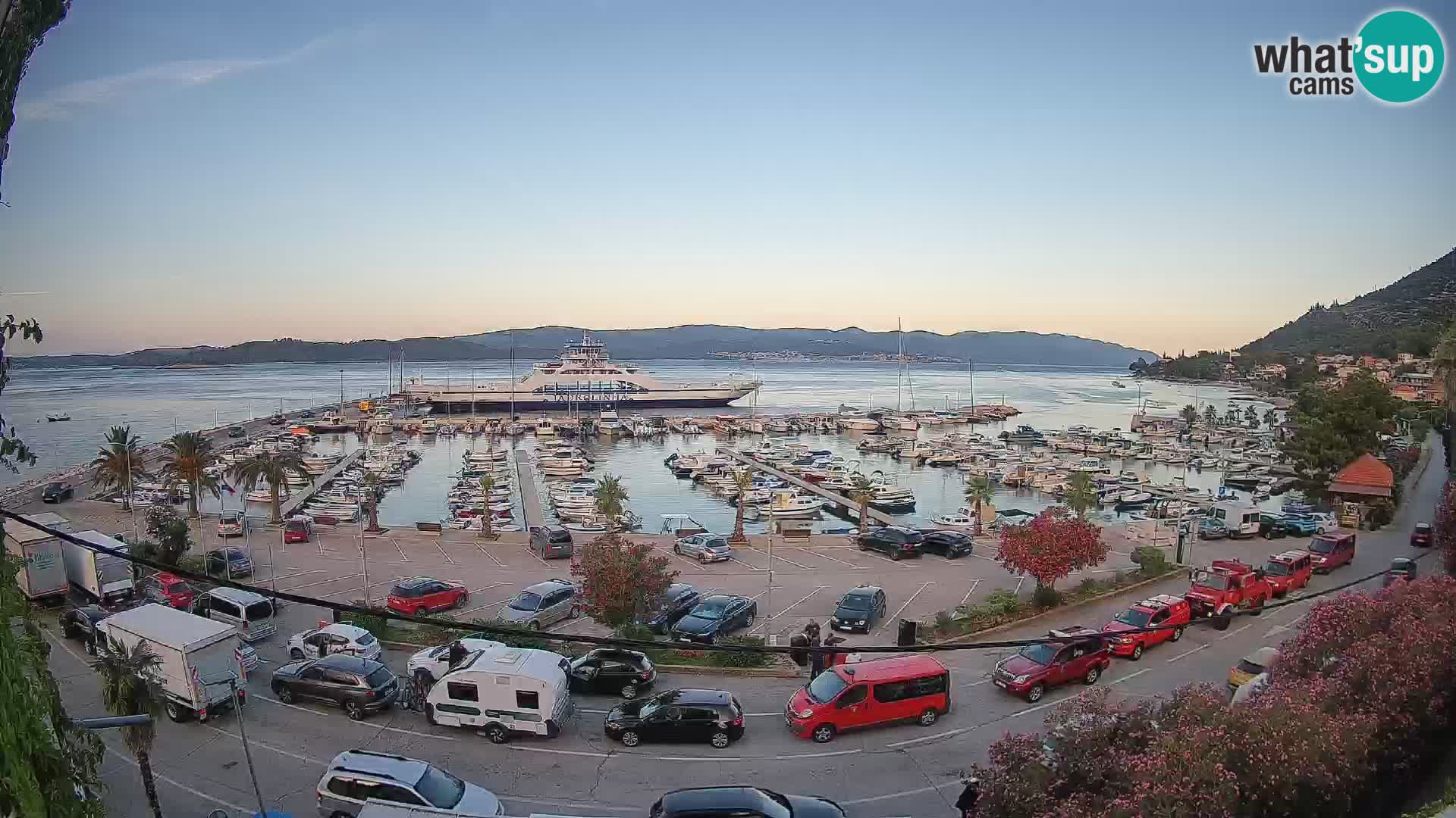 Webcam Orebić Riva – Ferry to Korčula Live
