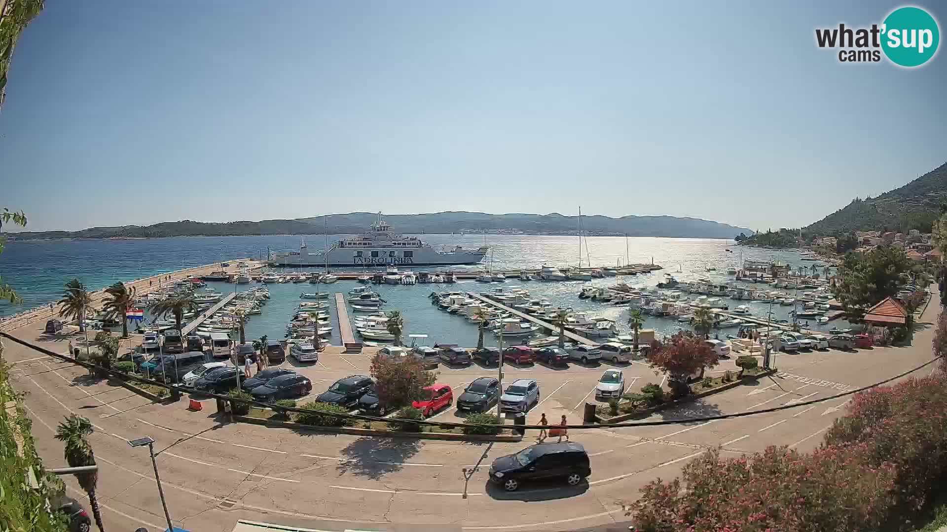 Webcam Orebić Riva – Ferry vers Korčula en direct
