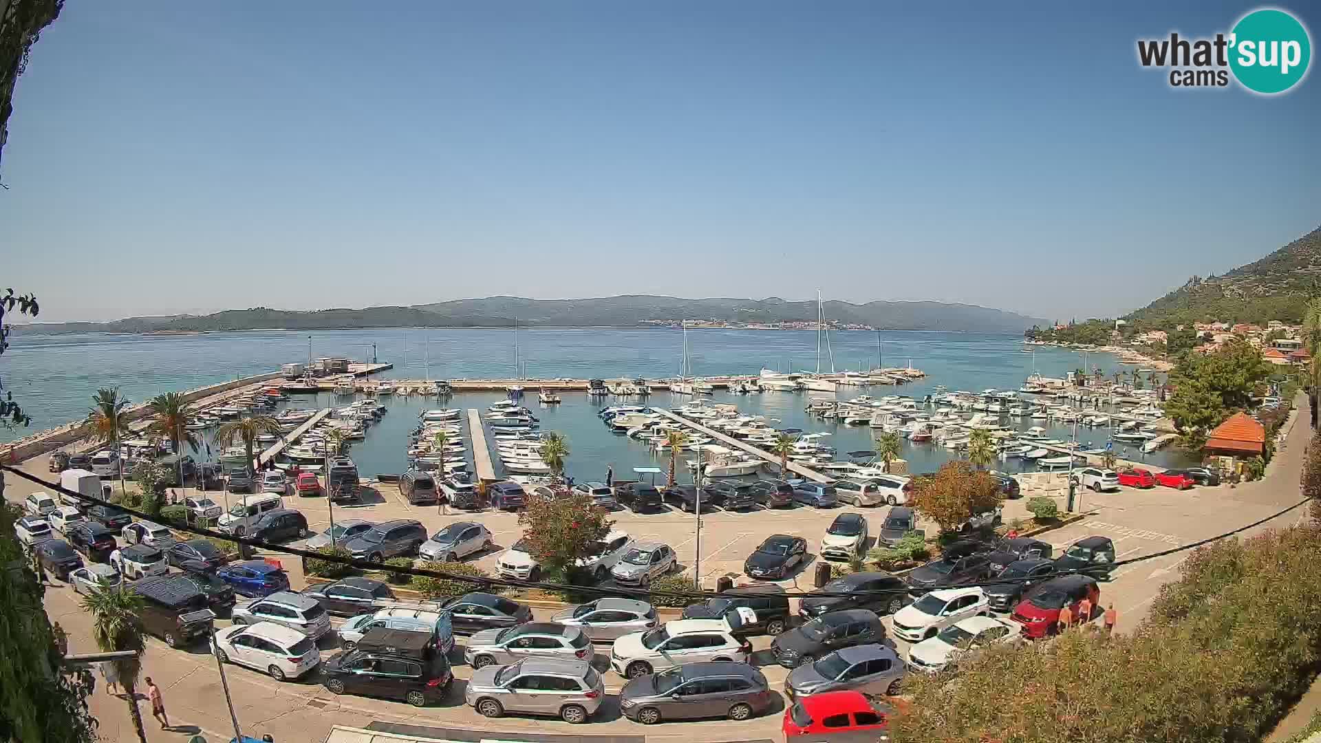 Spletna kamera Orebić Riva – Trajekt za Korčulo v živo
