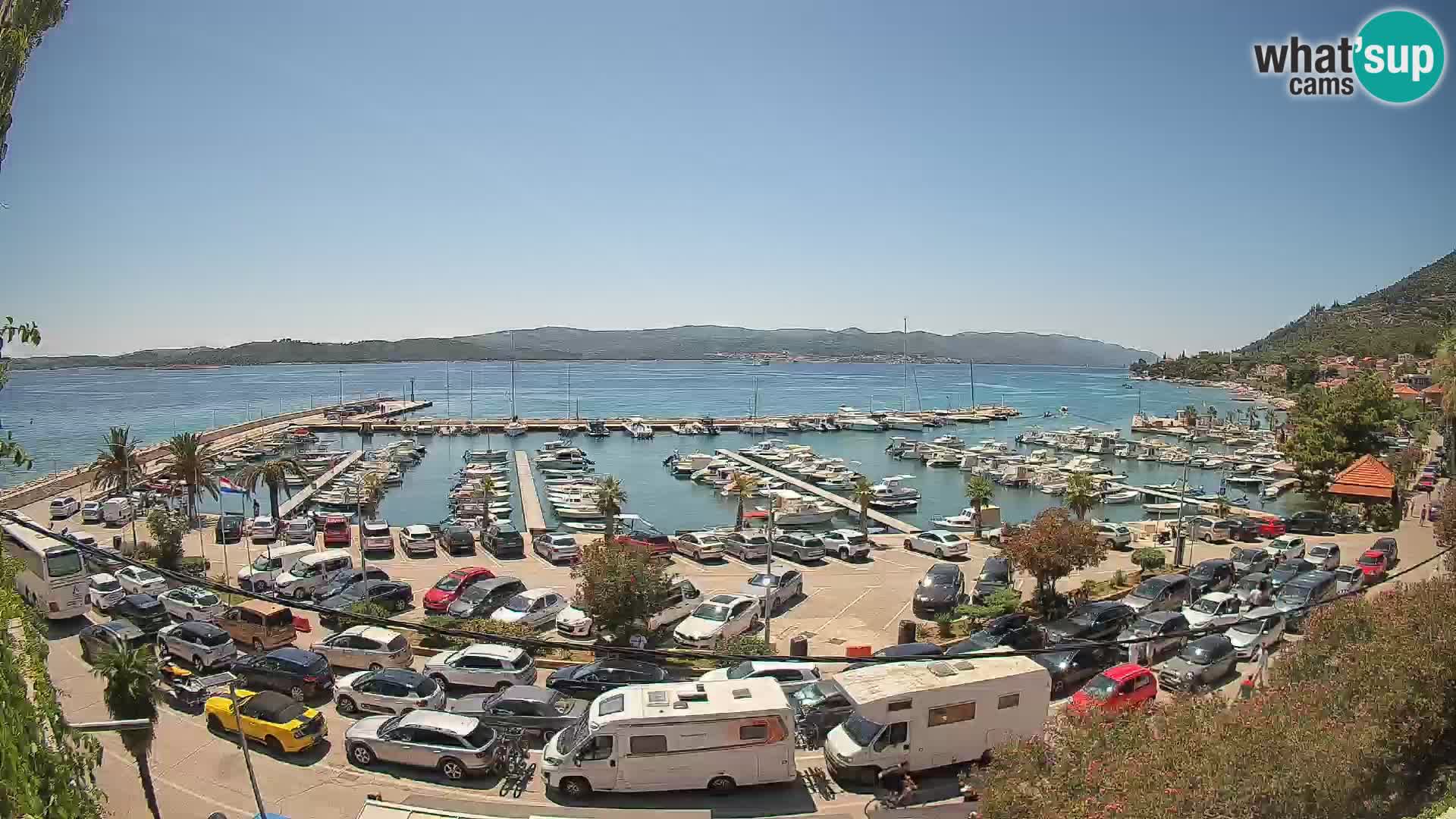 Webcam Orebić Uferpromenade – Fähre nach Korčula Live