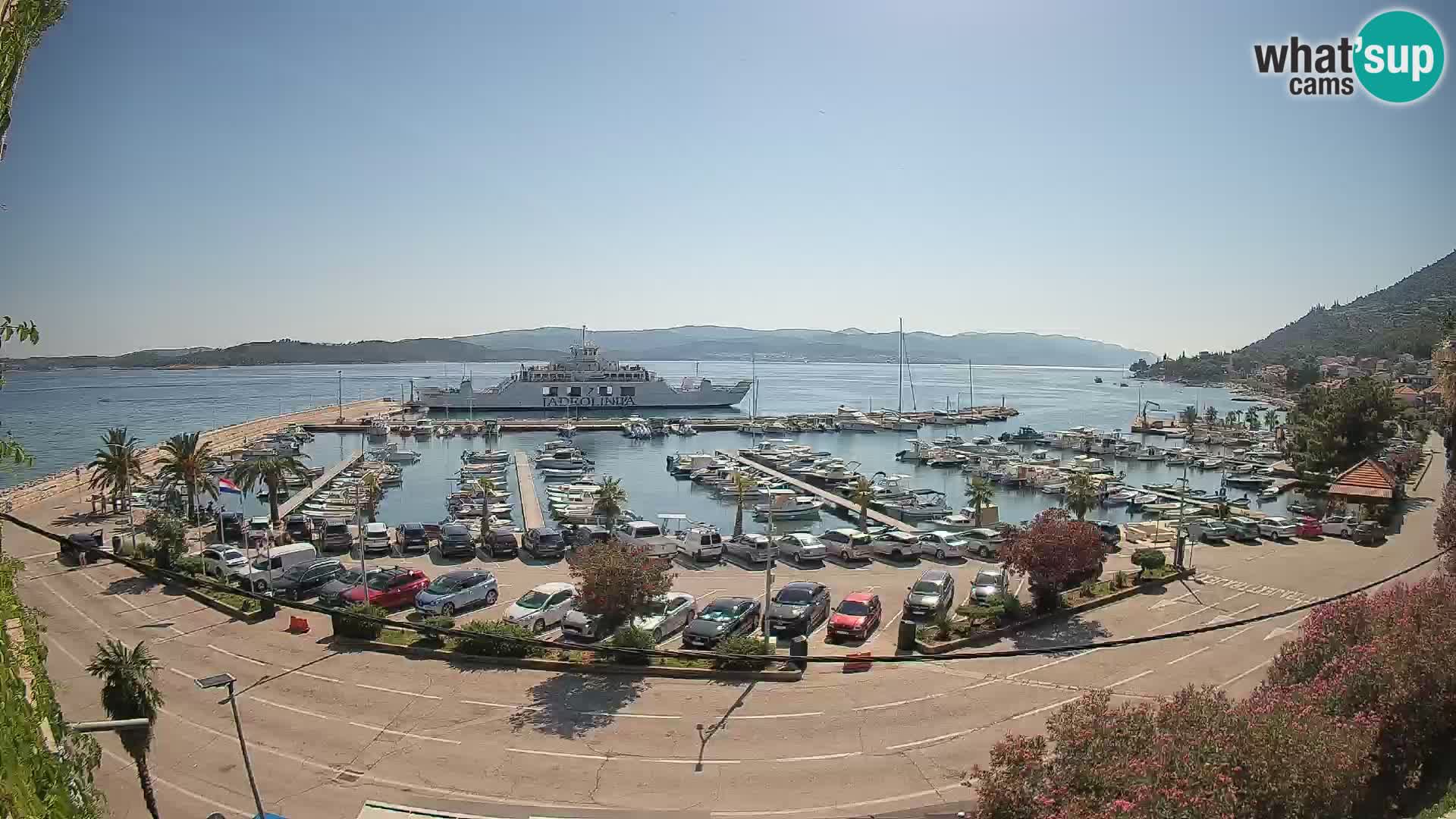 Webcam Orebić Riva – Ferry to Korčula Live