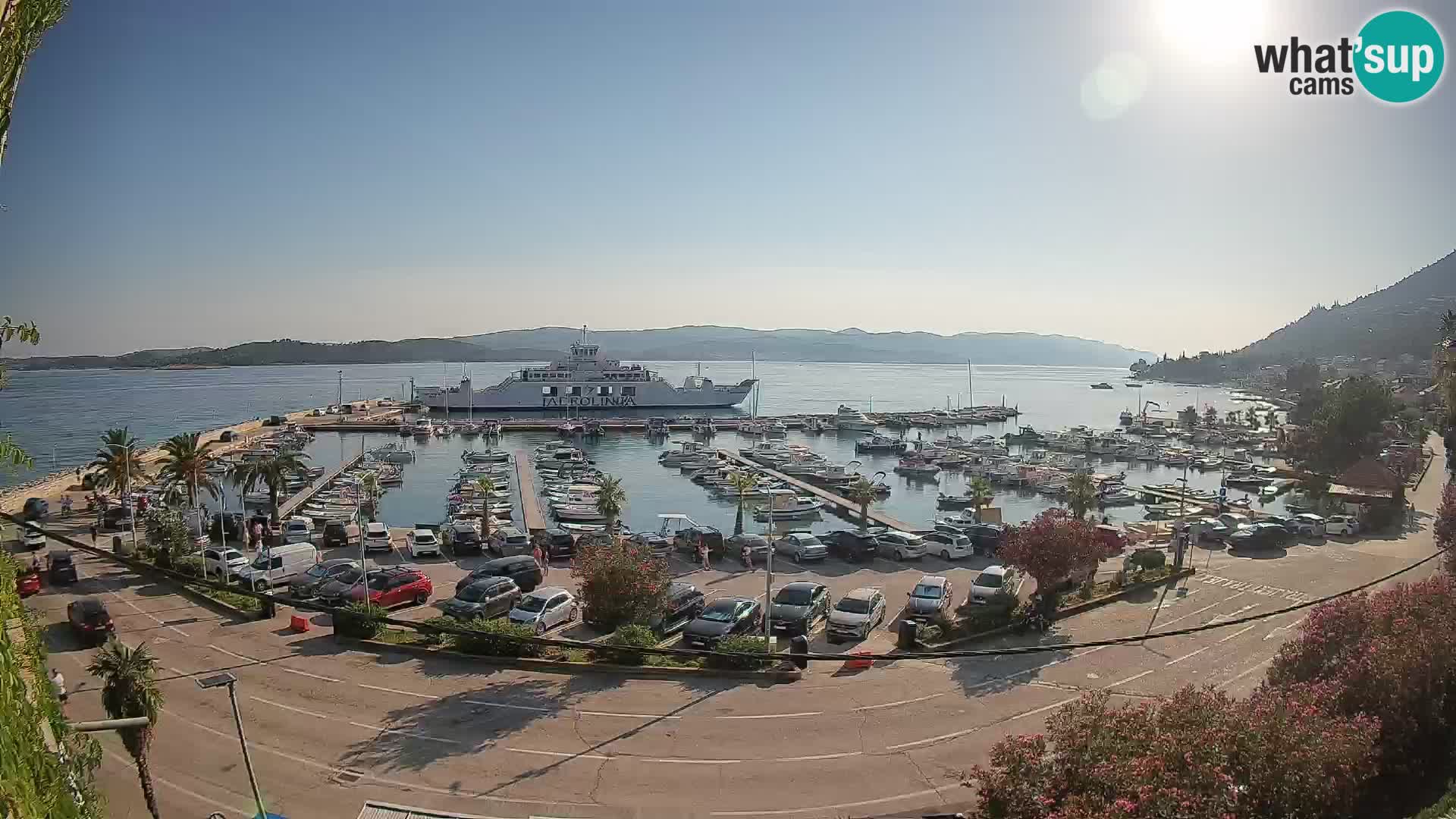 Webcam Orebić Riva – Ferry to Korčula Live