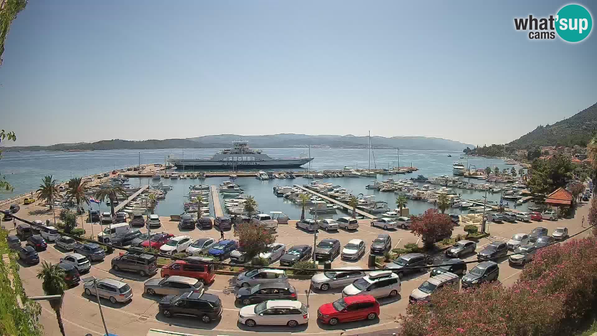 Webcam Orebić Riva – Ferry to Korčula Live