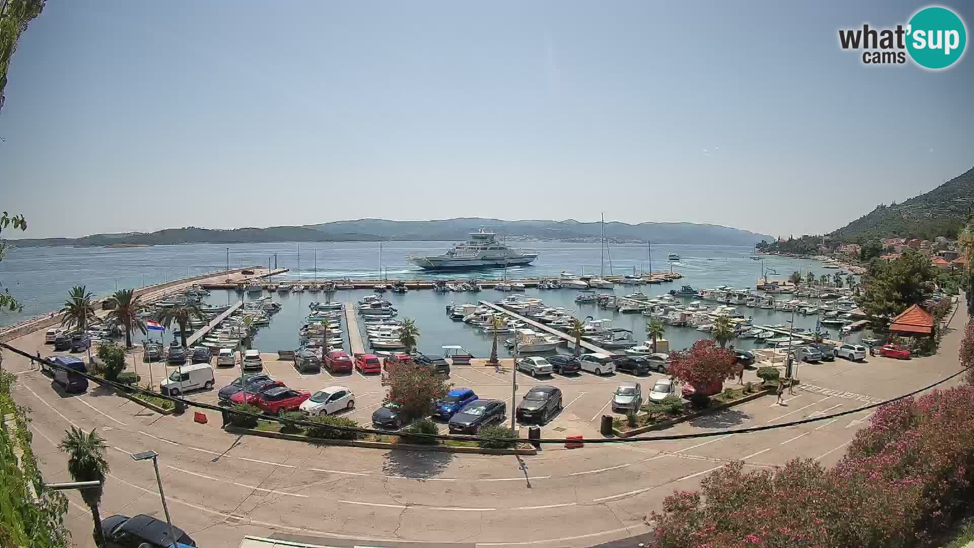 Spletna kamera Orebić Riva – Trajekt za Korčulo v živo