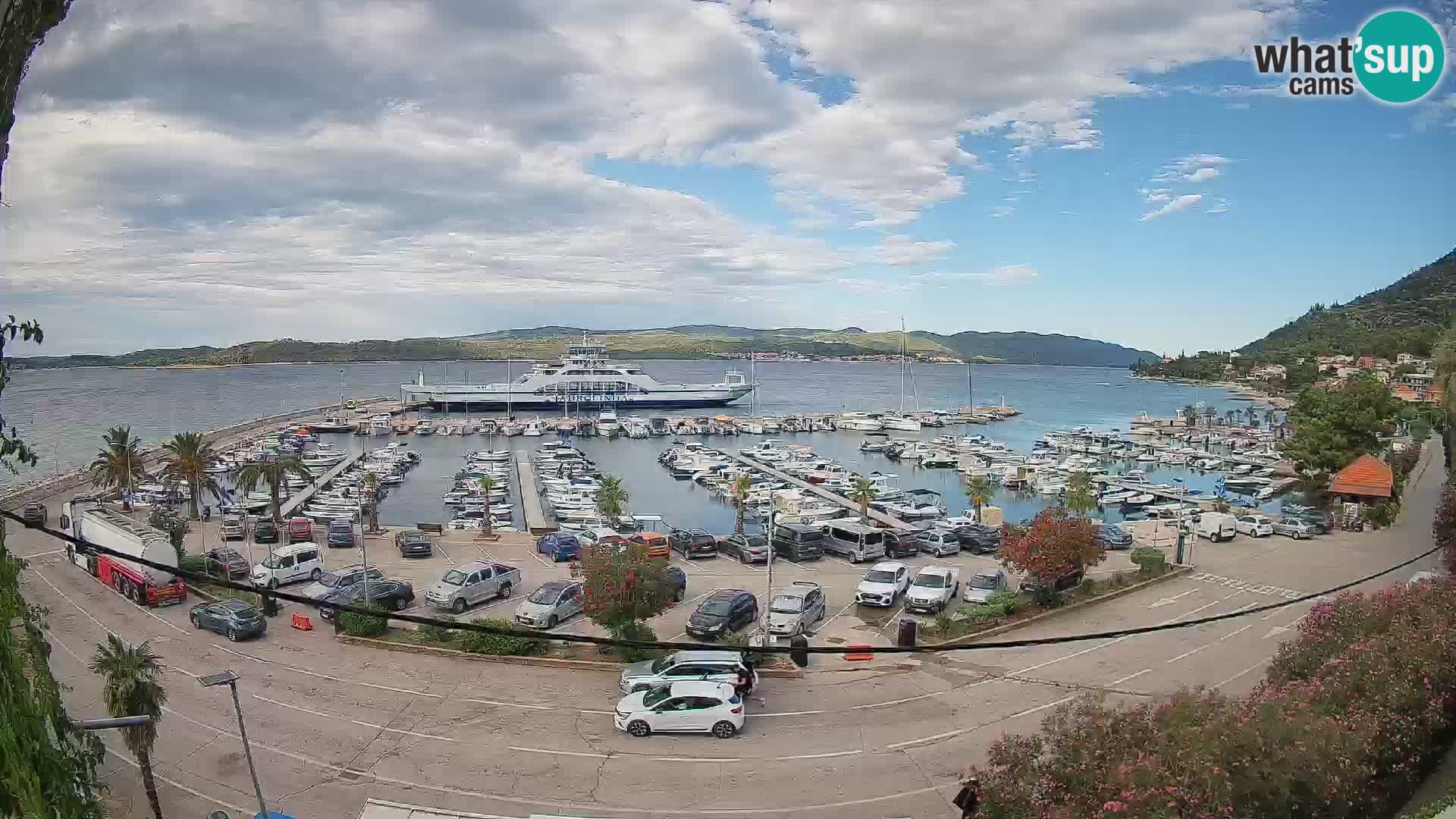 Spletna kamera Orebić Riva – Trajekt za Korčulo v živo