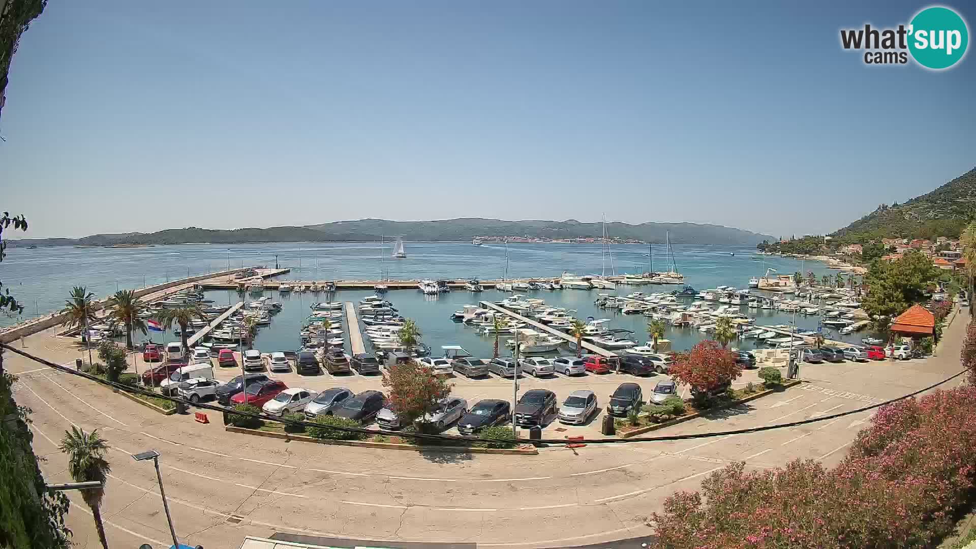 Webcam Orebić Uferpromenade – Fähre nach Korčula Live