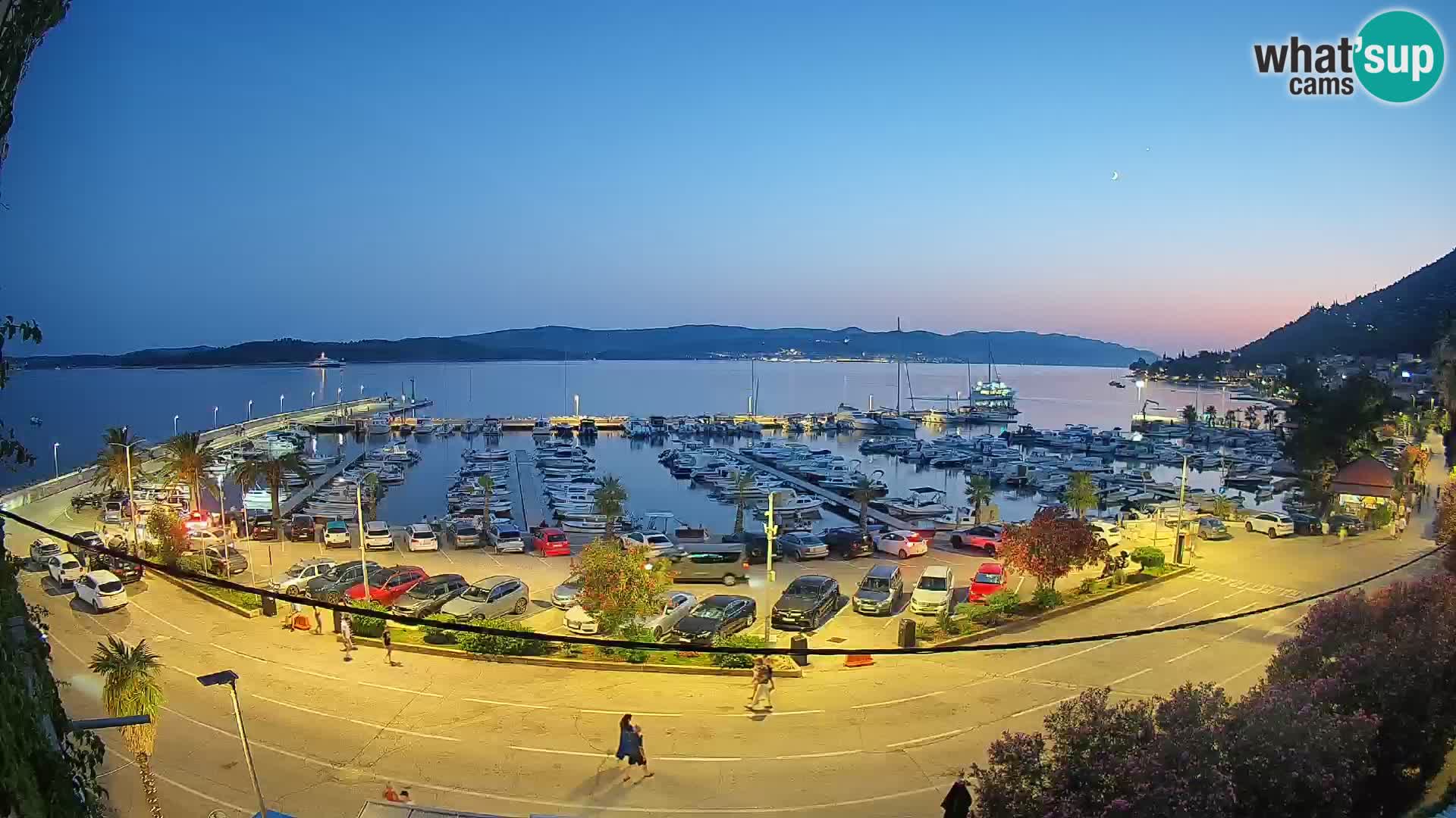 Webcam Orebić Uferpromenade – Fähre nach Korčula Live