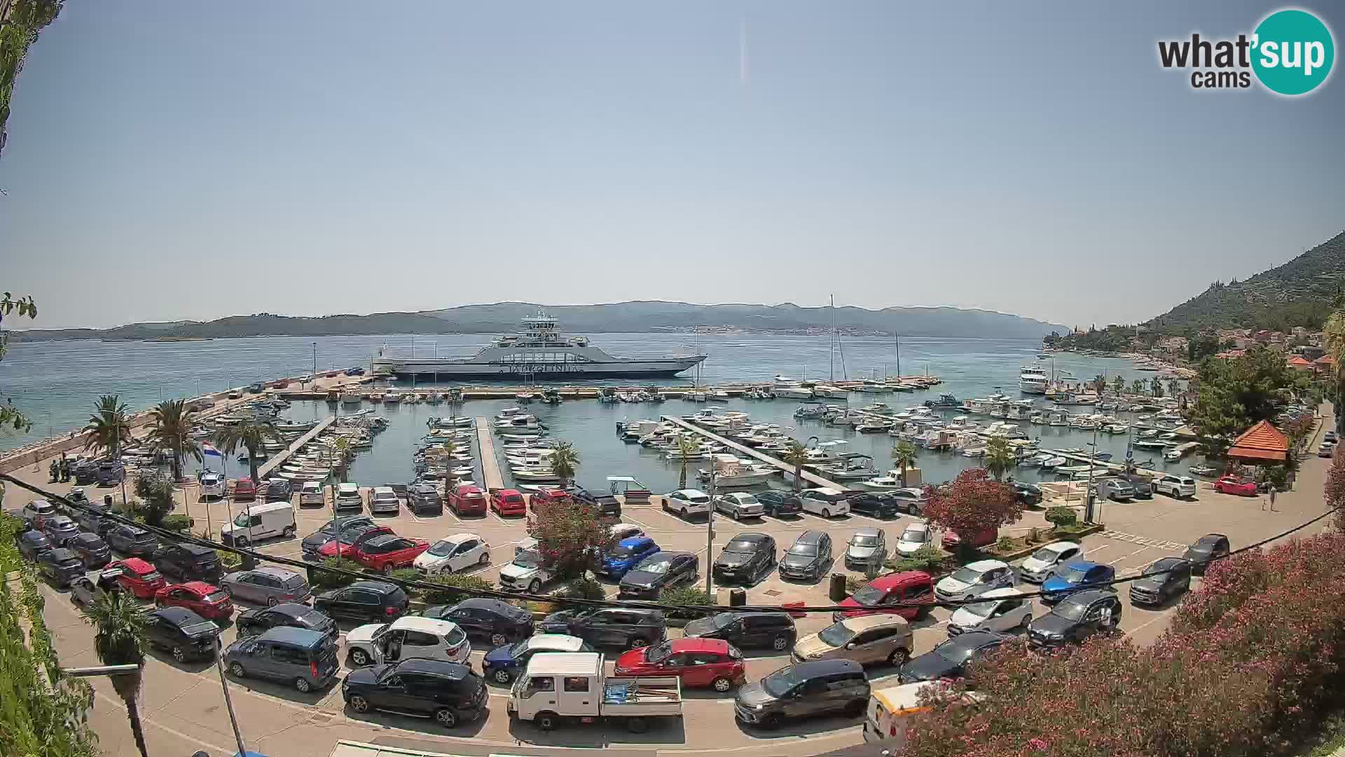 Webcam Orebić Uferpromenade – Fähre nach Korčula Live