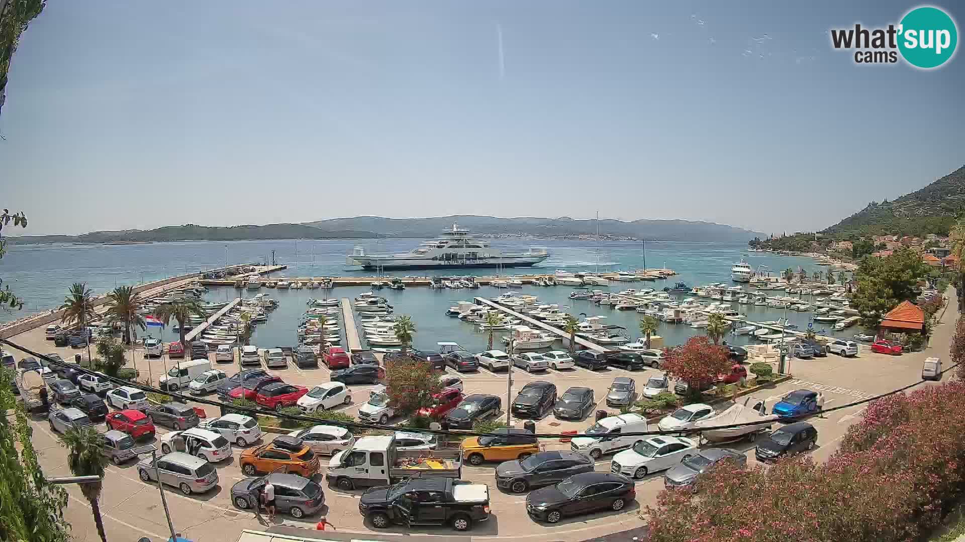 Spletna kamera Orebić Riva – Trajekt za Korčulo v živo