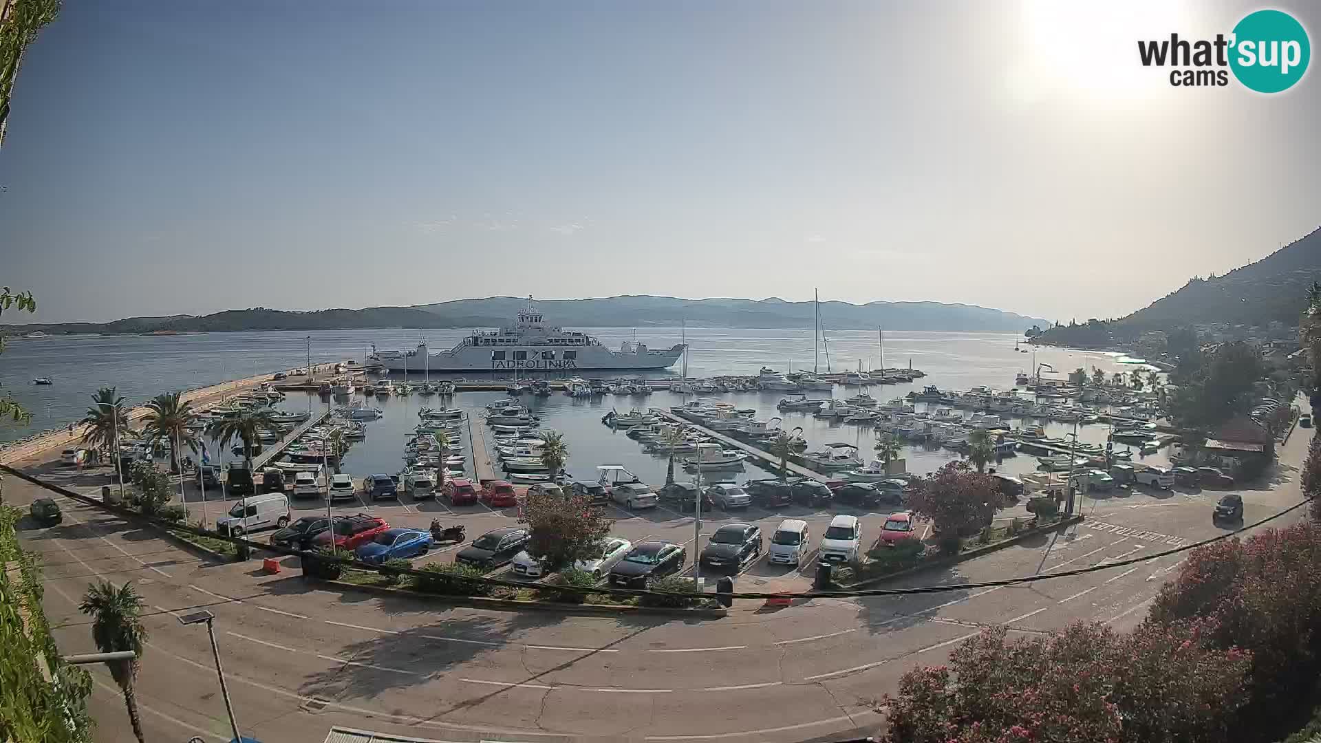 Webcam Orebić Uferpromenade – Fähre nach Korčula Live