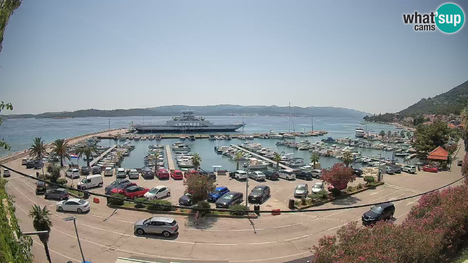 Webcam Orebić Uferpromenade – Fähre nach Korčula Live