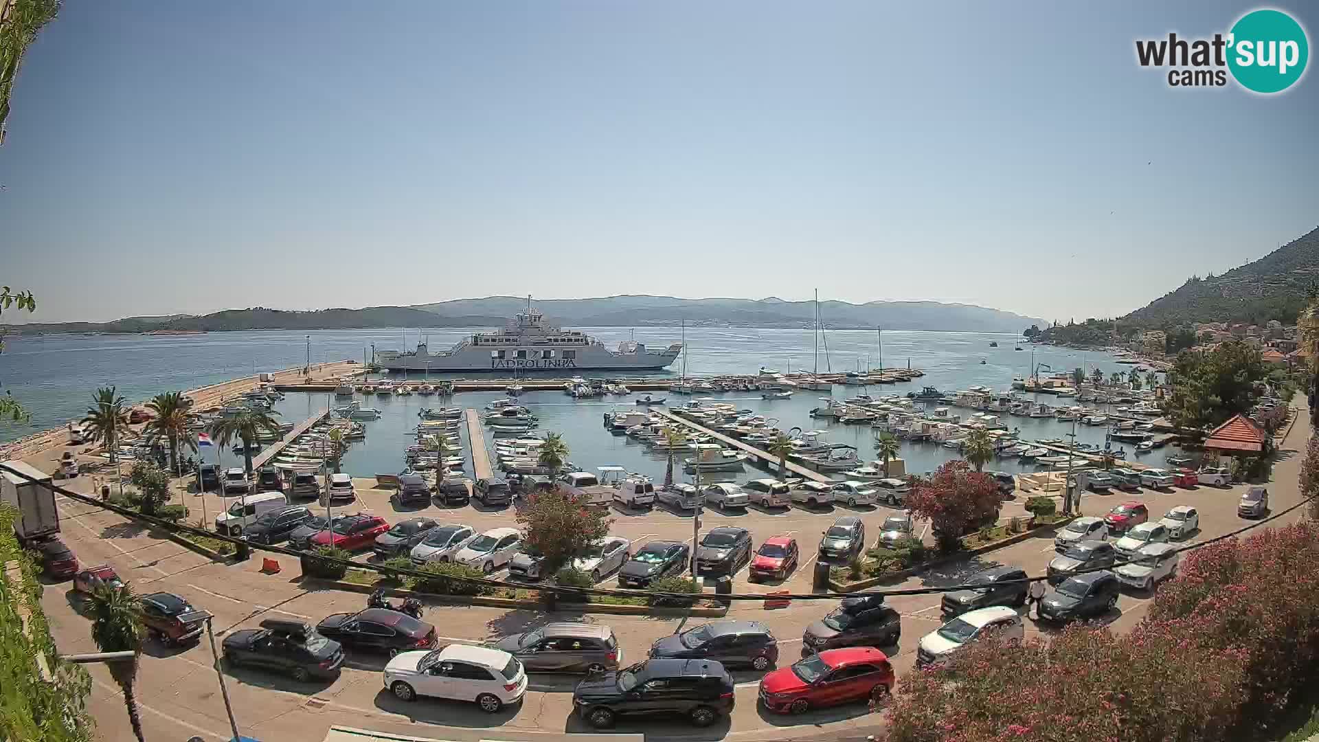 Webcam Orebić Riva – Ferry to Korčula Live