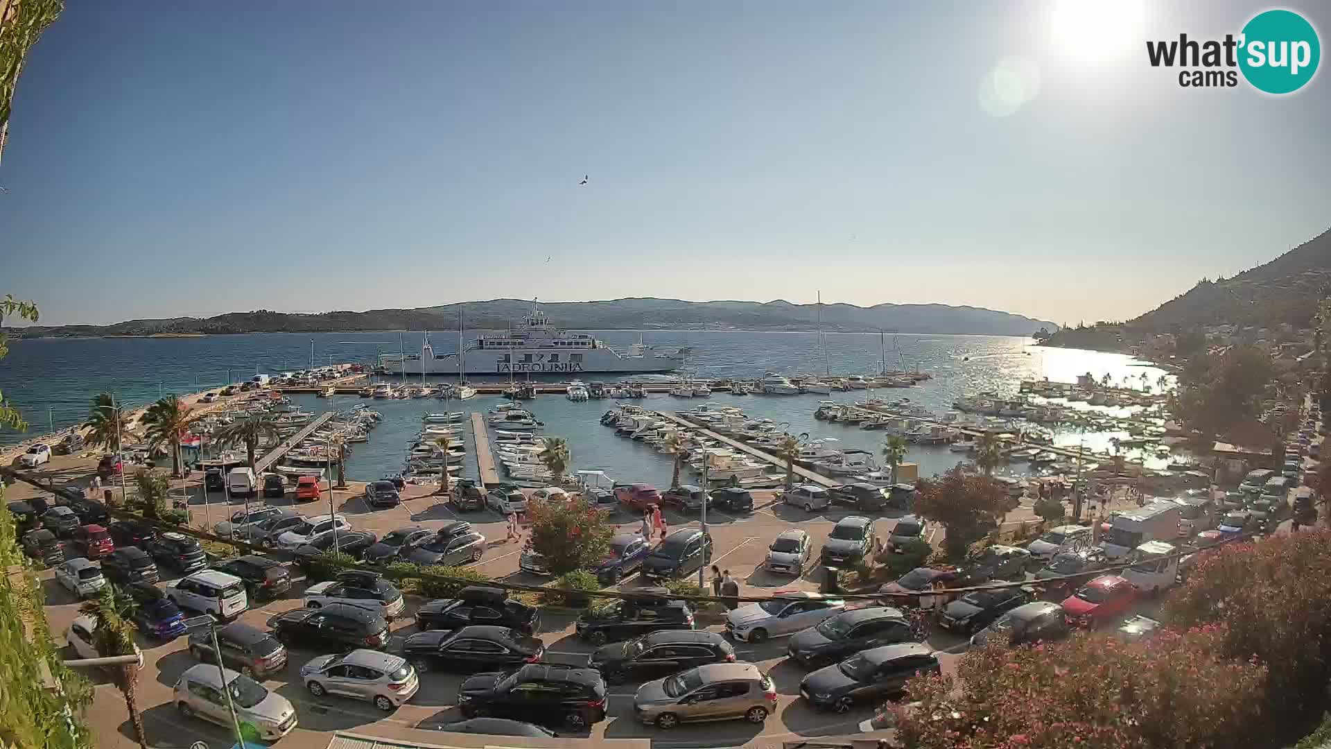 Spletna kamera Orebić Riva – Trajekt za Korčulo v živo