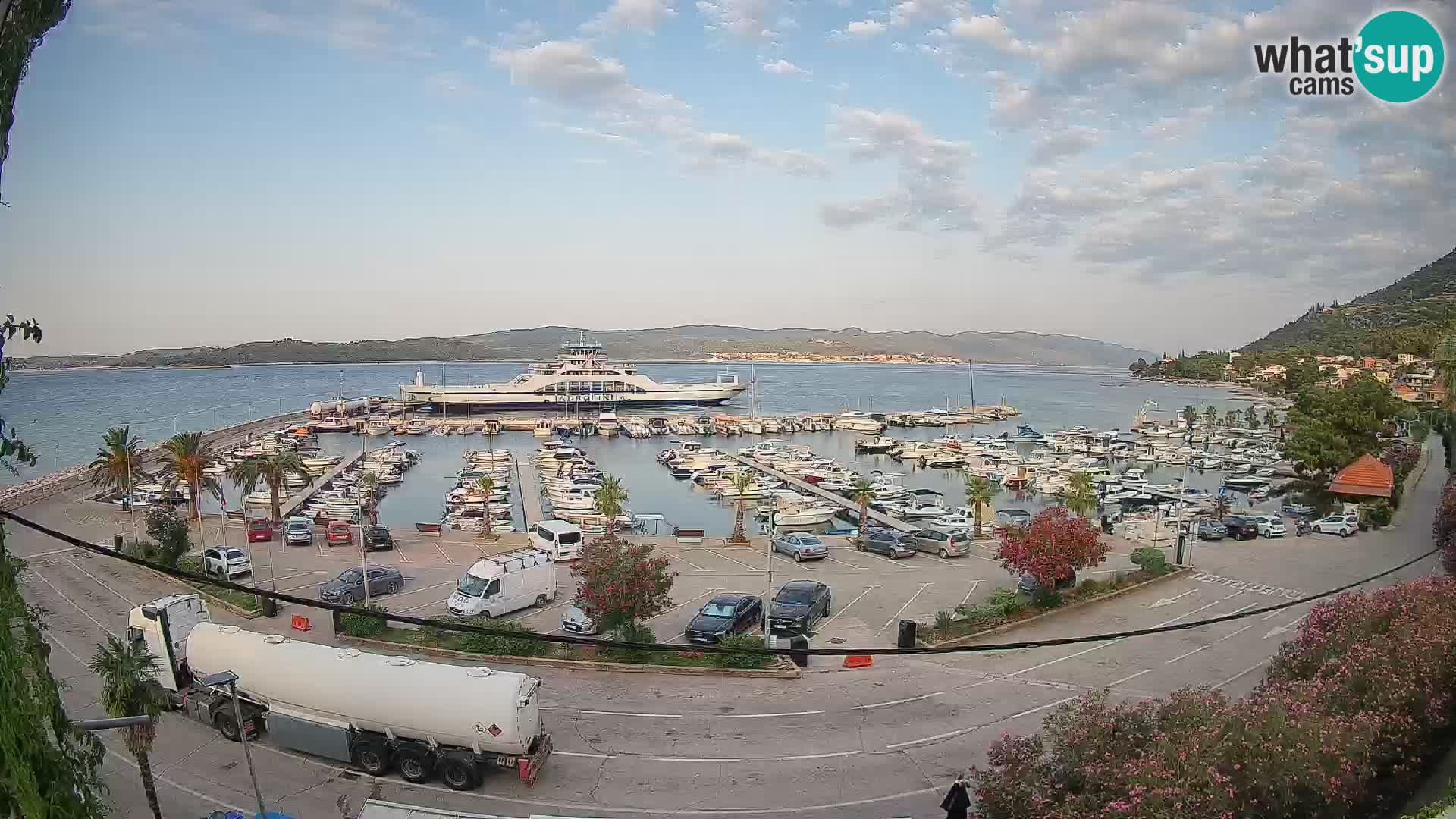 Webcam Orebić Riva – Ferry a Korčula en vivo
