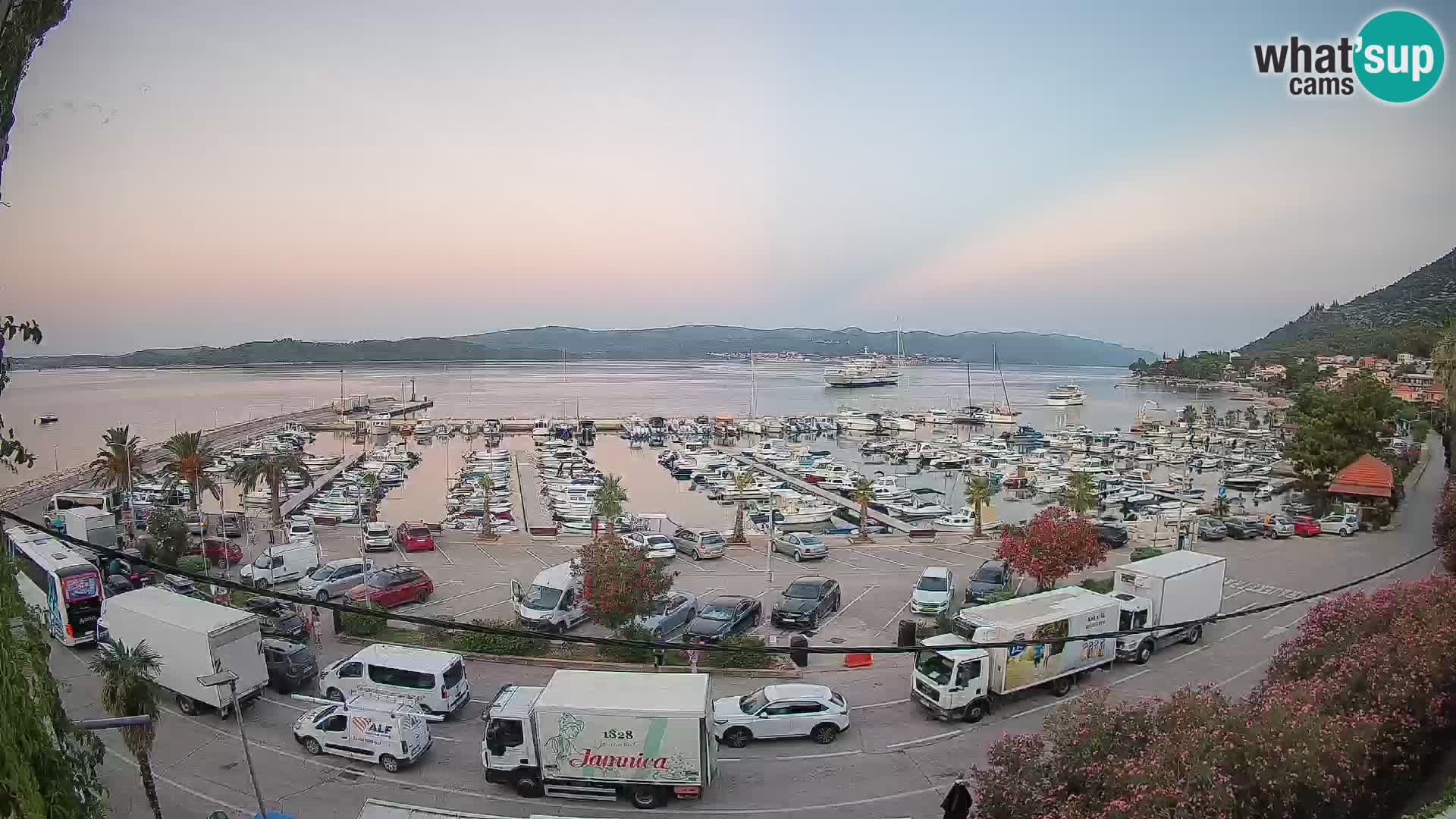 Webcam Orebić Uferpromenade – Fähre nach Korčula Live