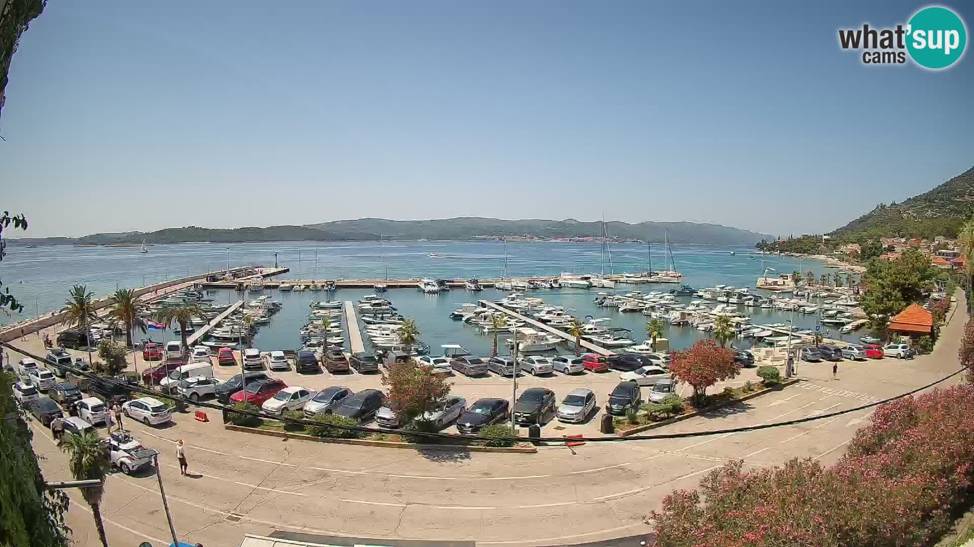 Webcam Orebić Riva – Ferry a Korčula en vivo