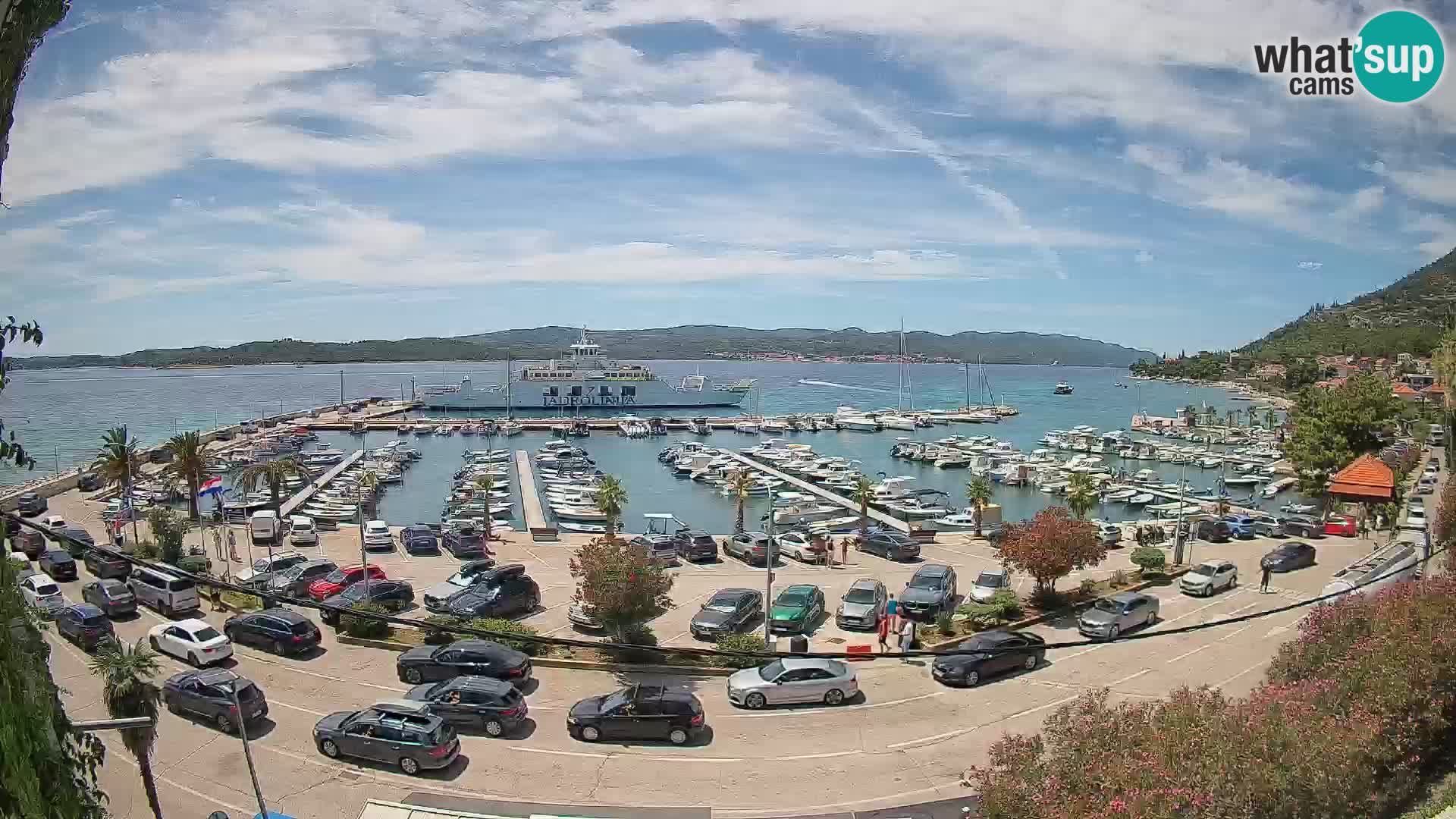 Webcam Orebić Uferpromenade – Fähre nach Korčula Live