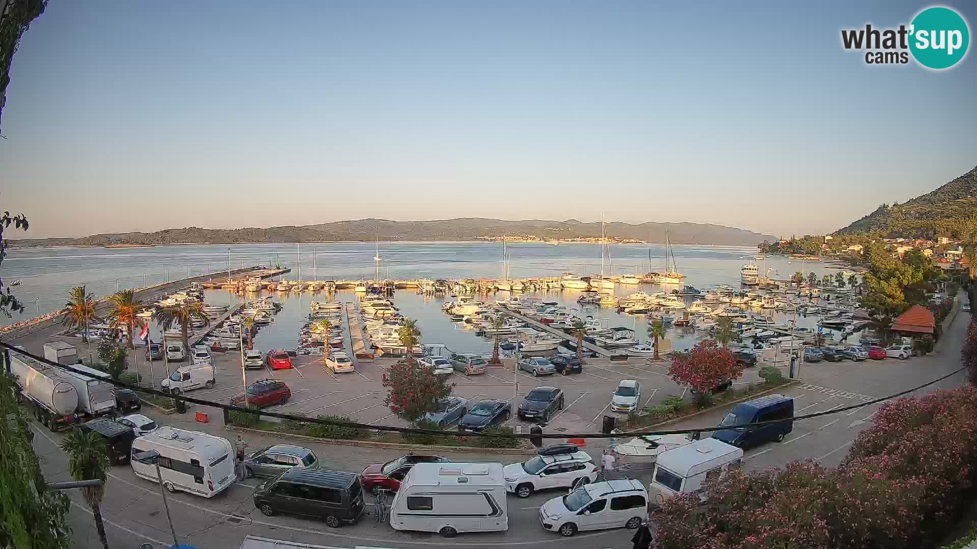 Webcam Orebić Uferpromenade – Fähre nach Korčula Live