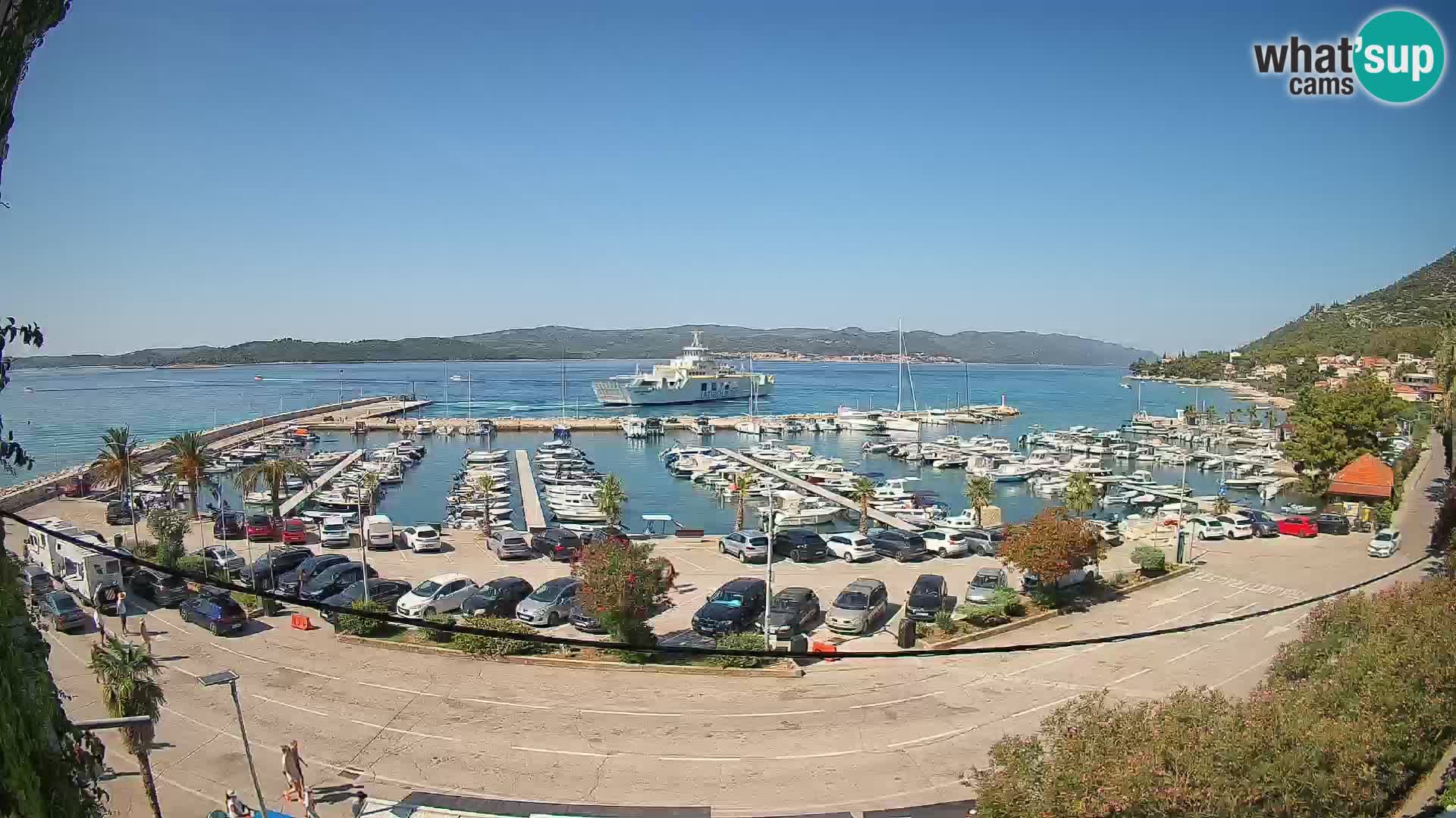 Spletna kamera Orebić Riva – Trajekt za Korčulo v živo