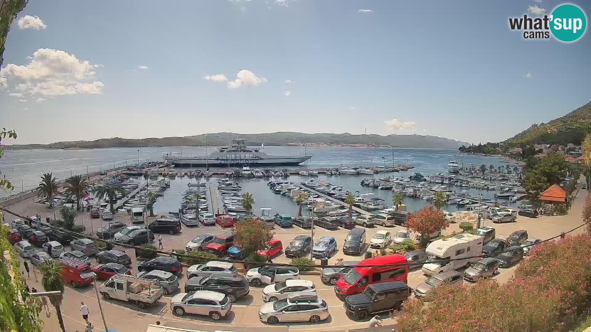 Webcam Orebić Riva – Ferry vers Korčula en direct