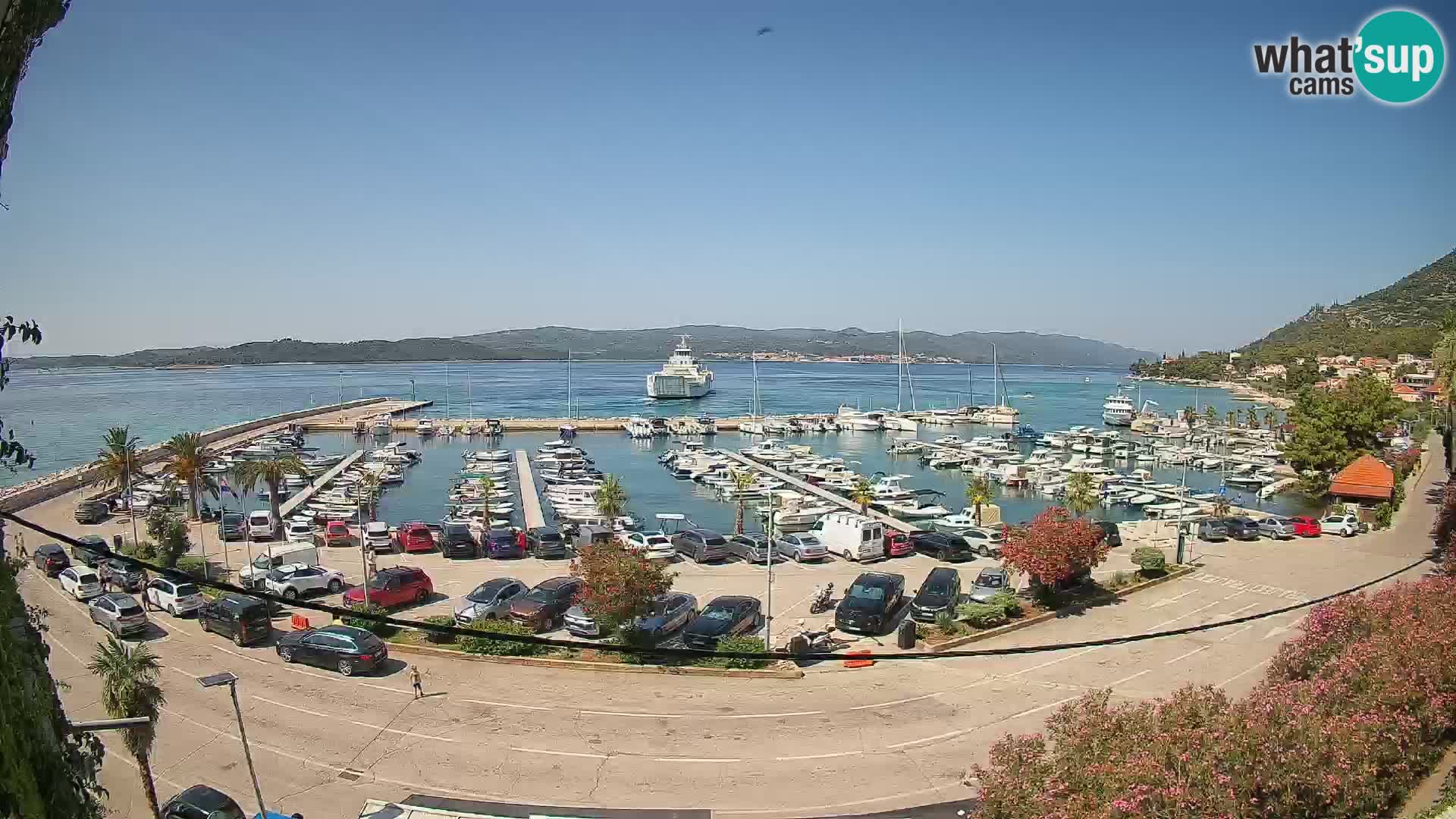 Webcam Orebić Riva – Ferry a Korčula en vivo