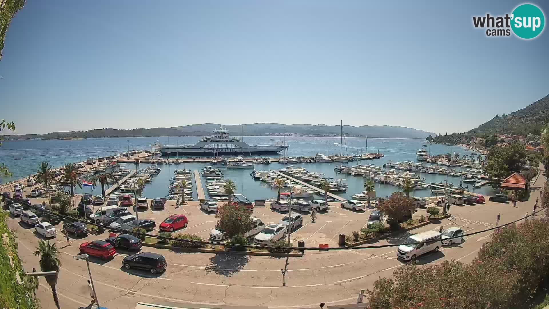 Webcam Orebić Riva – Ferry to Korčula Live