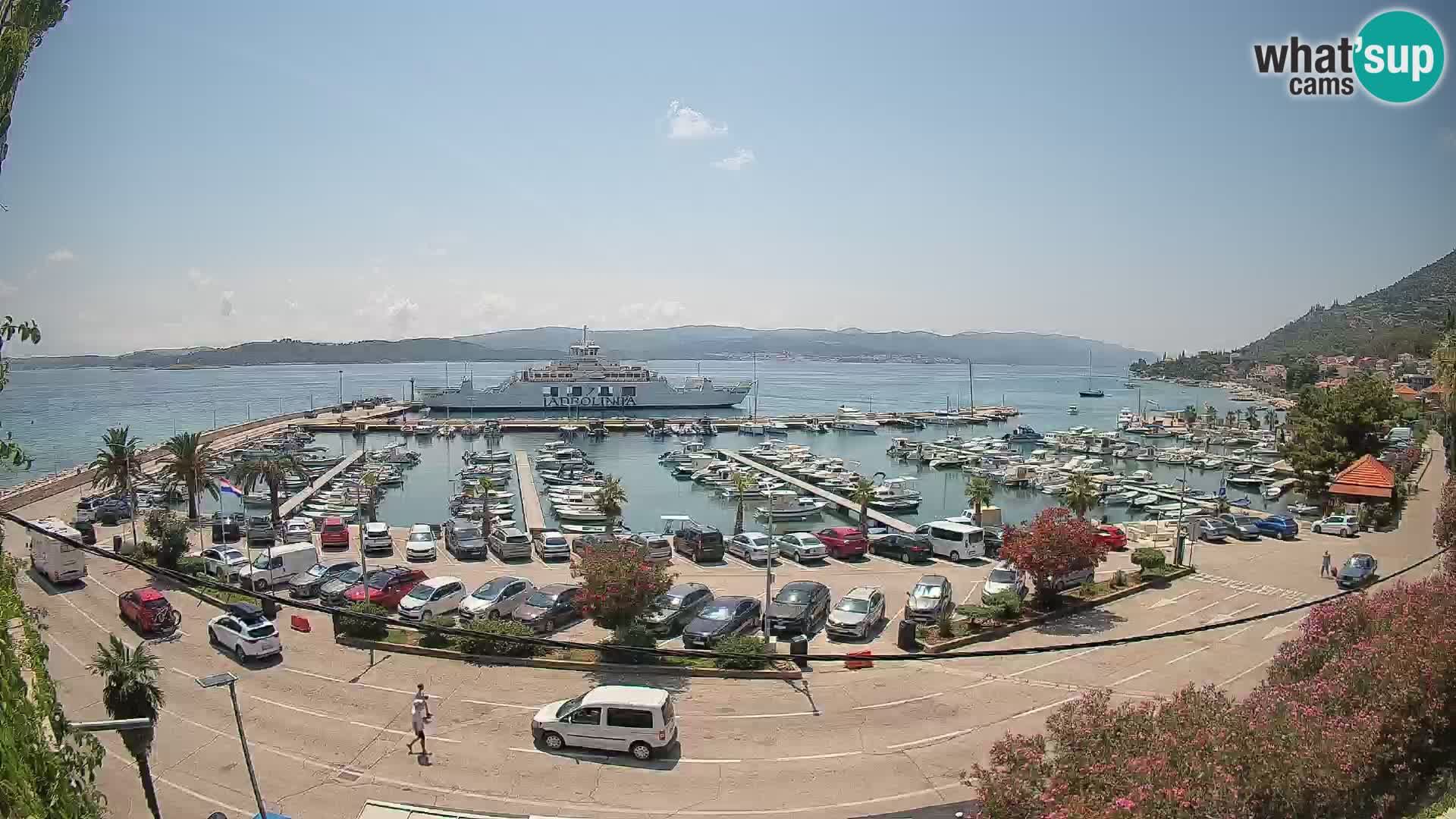 Webcam Orebić Riva – Ferry a Korčula en vivo