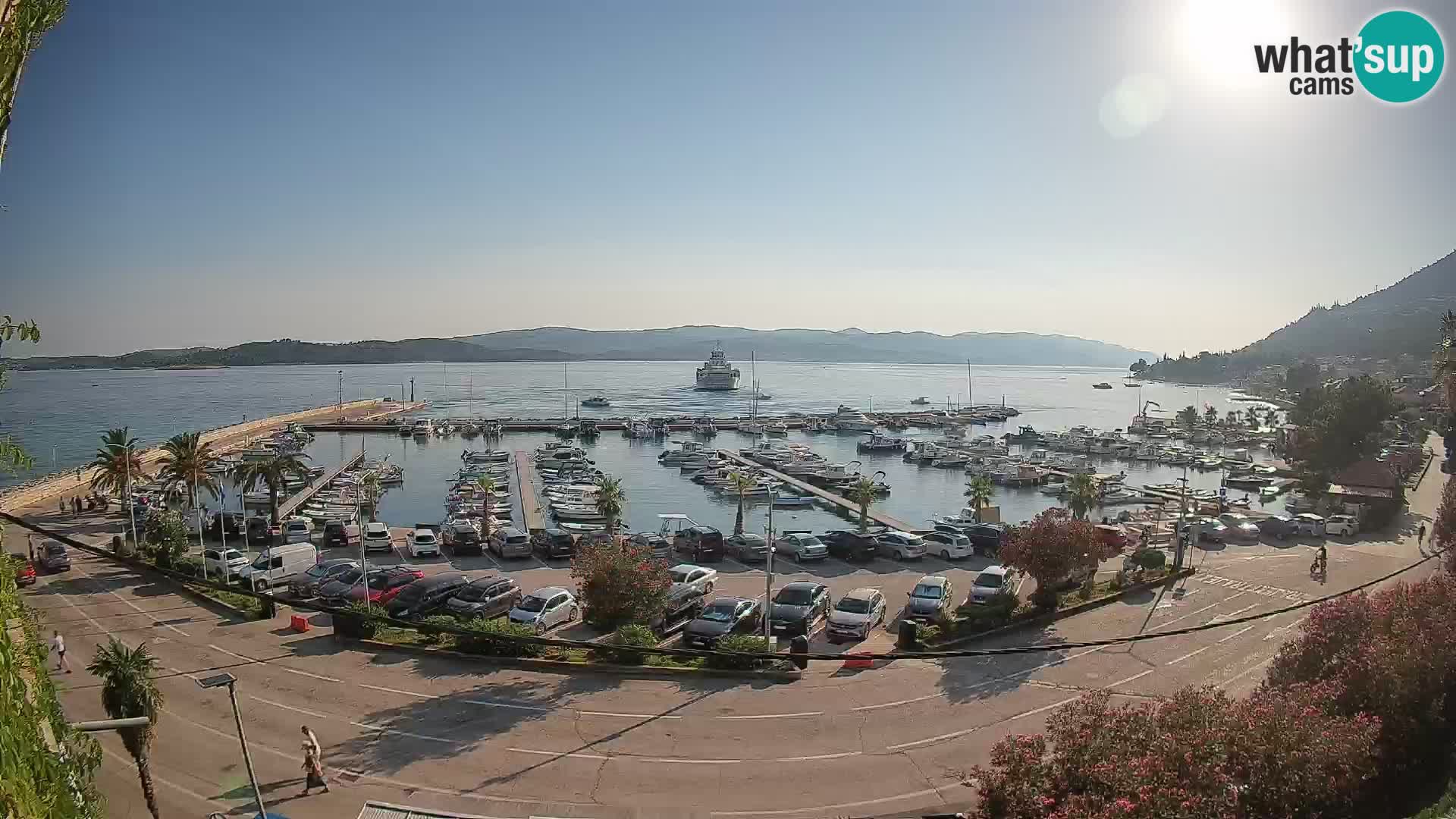 Webcam Orebić Riva – Ferry a Korčula en vivo