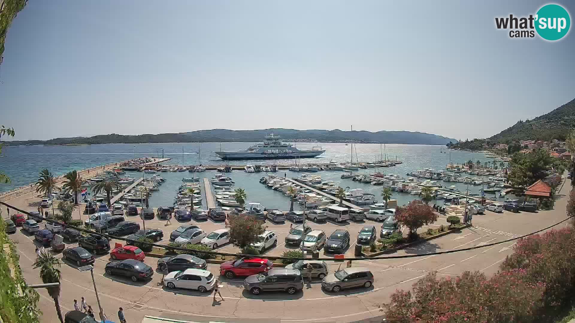 Webcam Orebić Uferpromenade – Fähre nach Korčula Live