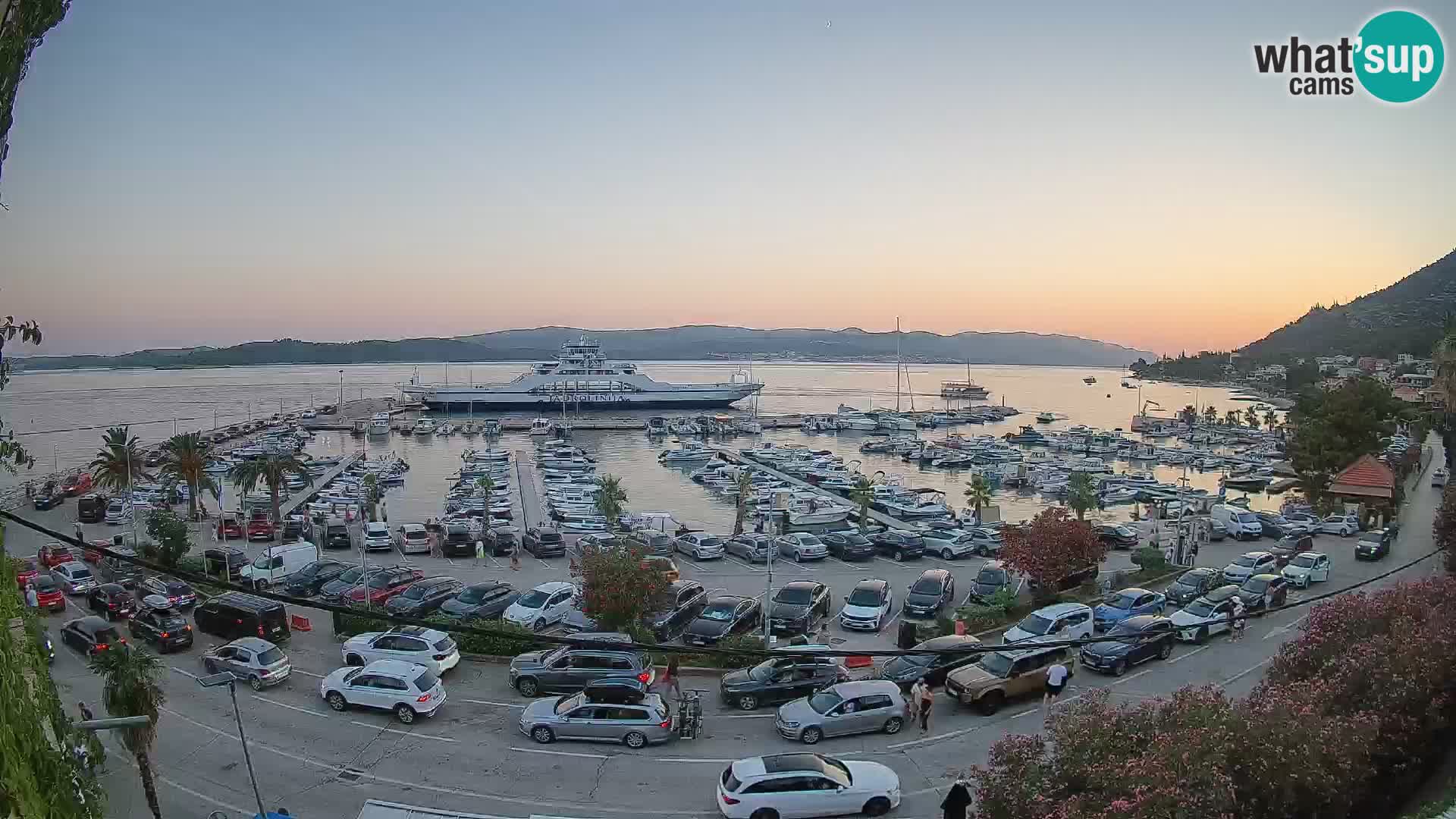 Webcam Orebić Uferpromenade – Fähre nach Korčula Live