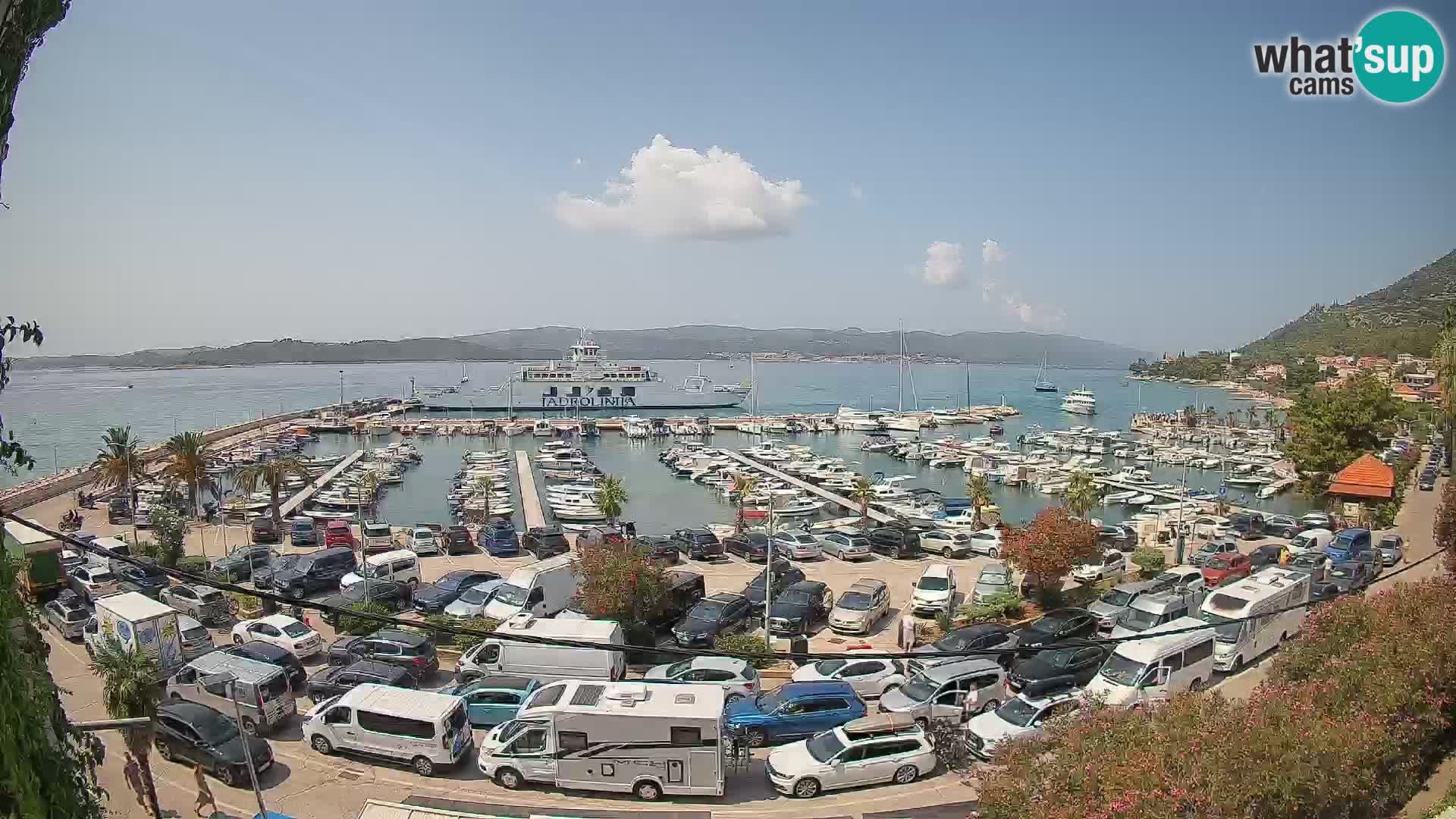 Webcam Orebić Riva – Ferry vers Korčula en direct
