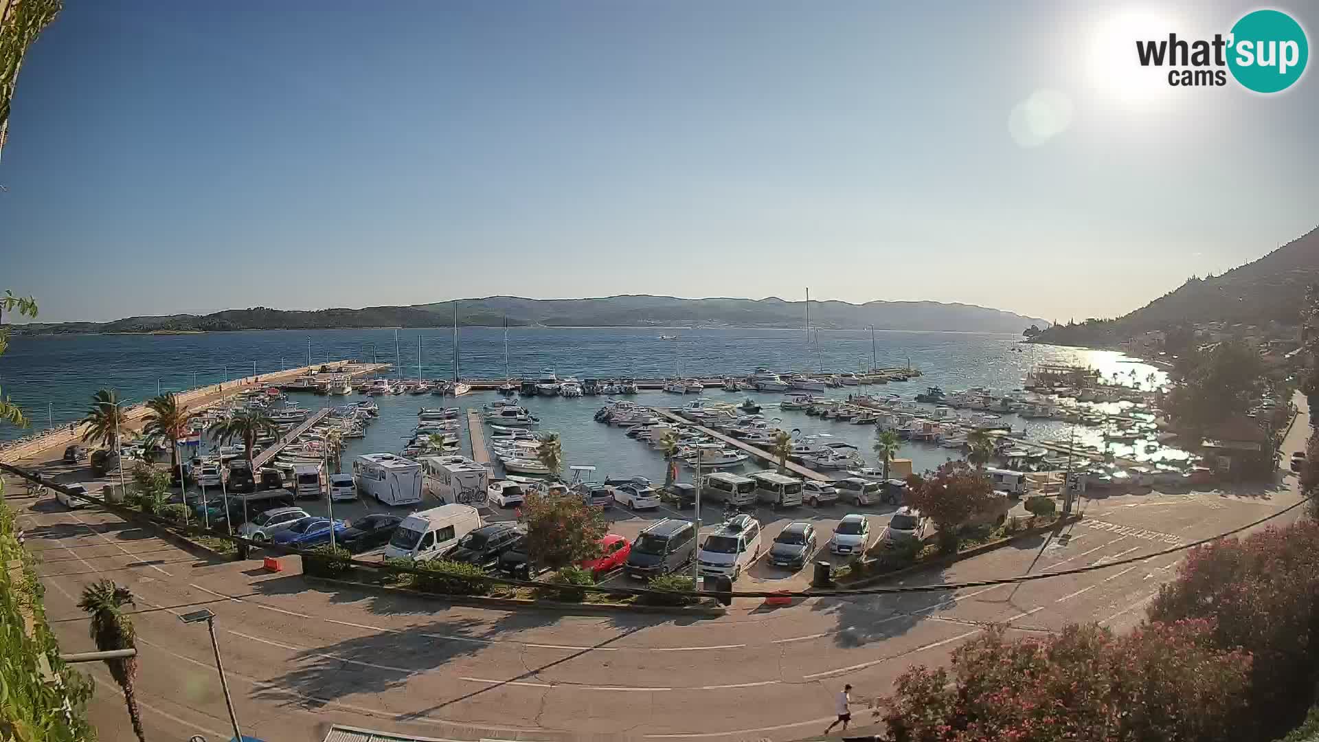 Webcam Orebić Uferpromenade – Fähre nach Korčula Live