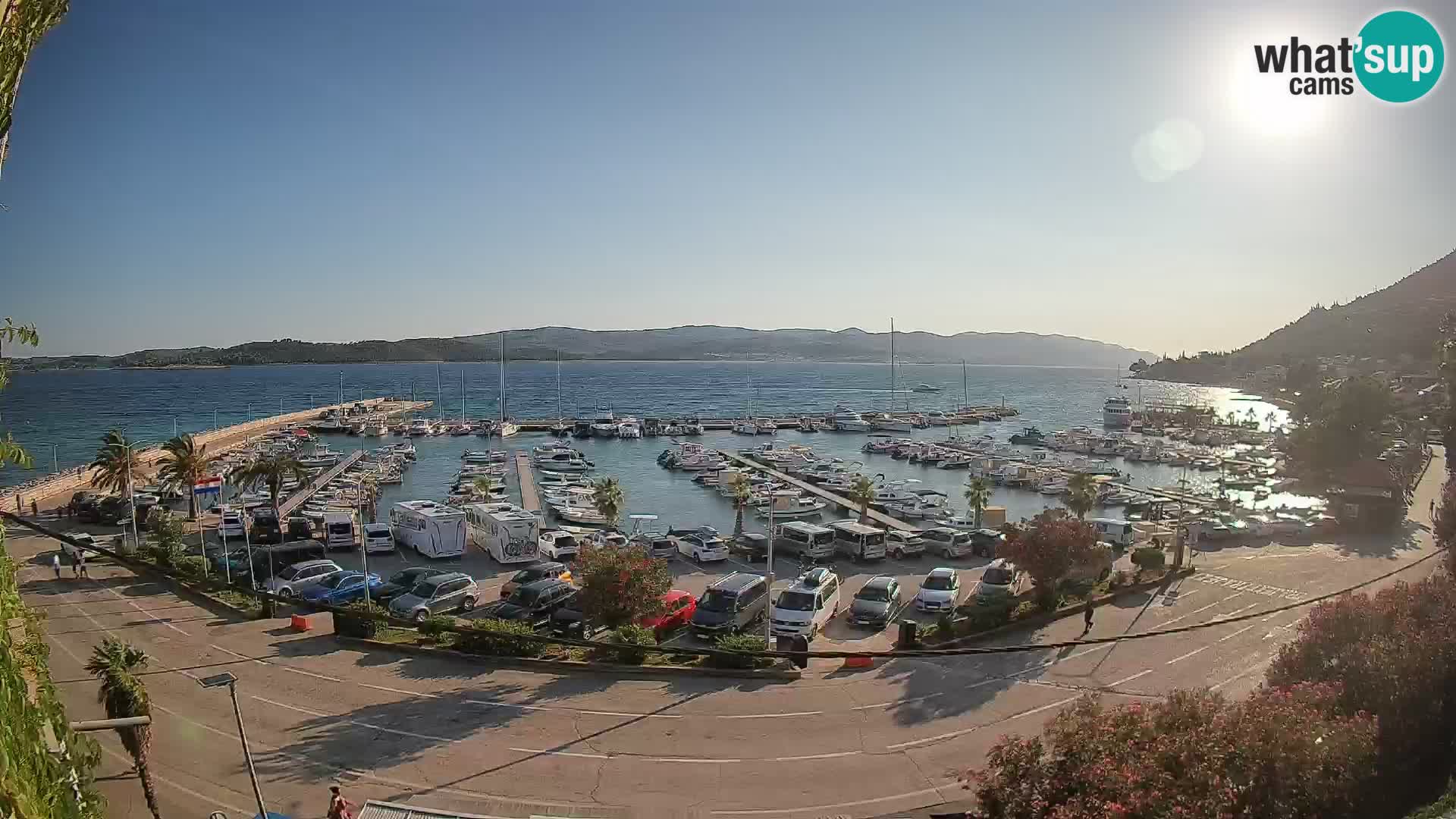 Webcam Orebić Uferpromenade – Fähre nach Korčula Live