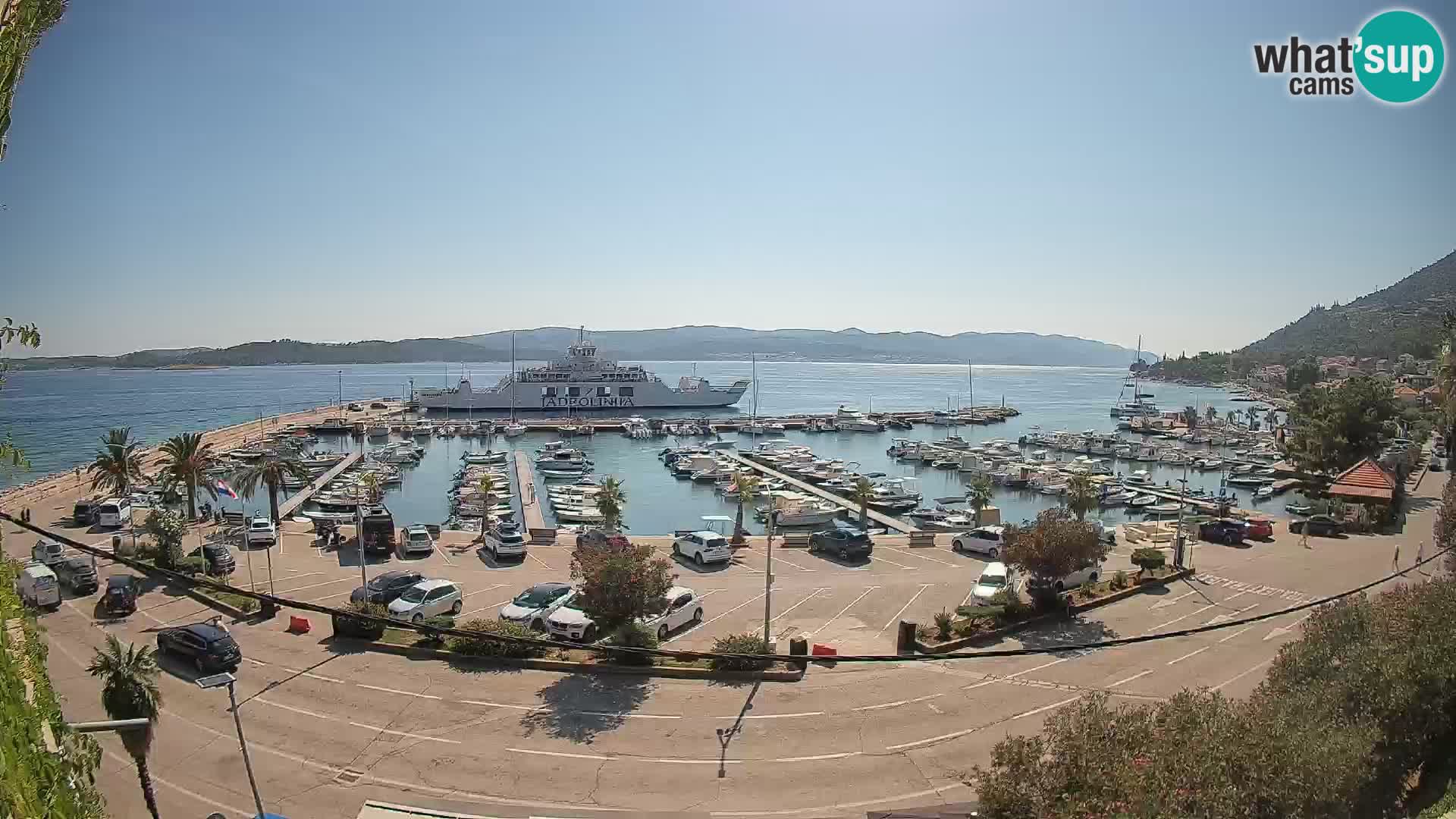 Webcam Orebić Riva – Ferry a Korčula en vivo